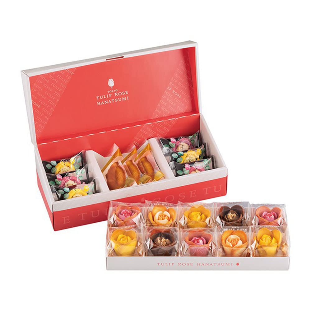 Yahoo! Yahoo!ショッピング(ヤフー ショッピング)東京チューリップローズ チューリップローズ花摘 19個入×1箱 手提げ袋付き ラングドシャ フィナンシェ お菓子 焼き菓子 母の日