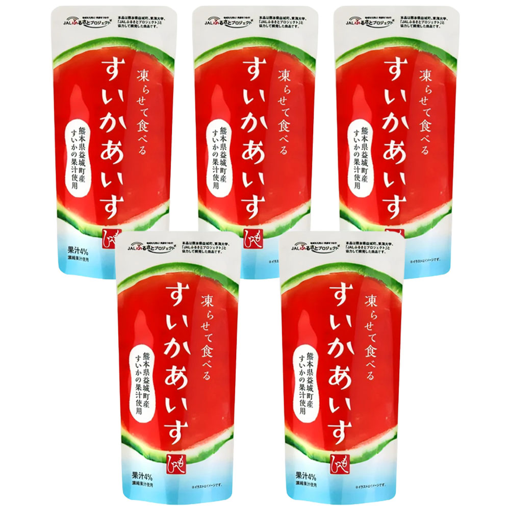 カルディ もへじ 凍らせて食べる すいかあいす 100g×5袋 常温 凍らせて食べるシャーベット こおらせて食べる アイス アイスキャンデー シャーベット スイカ｜macaron0120