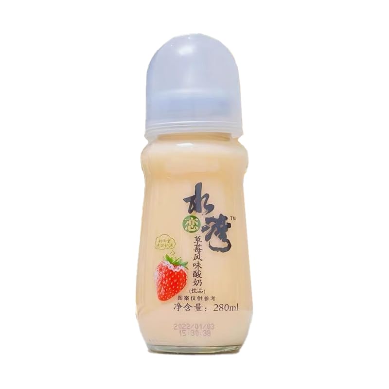 Yahoo! Yahoo!ショッピング(ヤフー ショッピング)水恋湾 飲むヨーグルト イチゴ味 280ml のむヨーグルト いちご 苺 乳酸菌飲料 ジュース ドリング 哺乳瓶型 映え 話題 人気