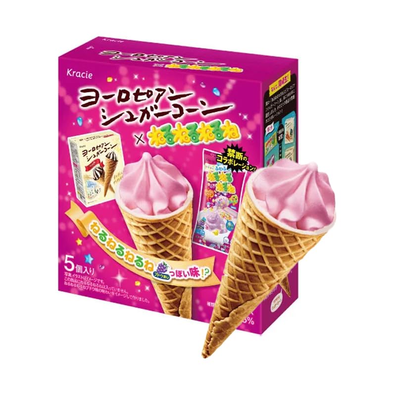 ヨーロピアンシュガーコーン ねるねるねるね味 ×1箱(60ml/5個入) アイス アイスクリーム 冷凍