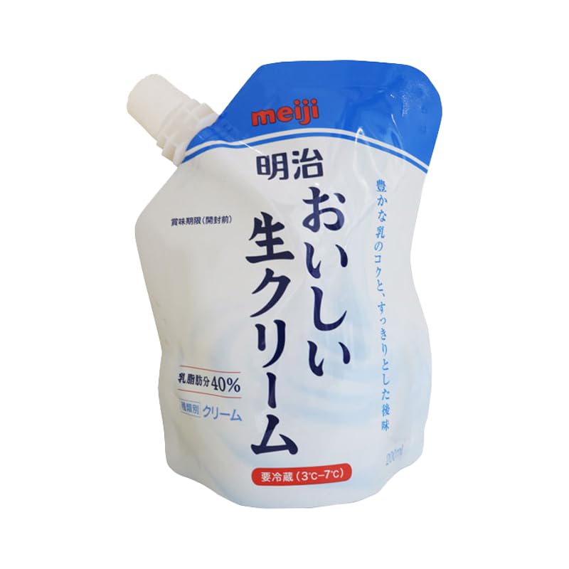 Yahoo! Yahoo!ショッピング(ヤフー ショッピング)明治 おいしい生クリーム 200ml×1個 北海道産 生乳 パウチ 料理 お菓子