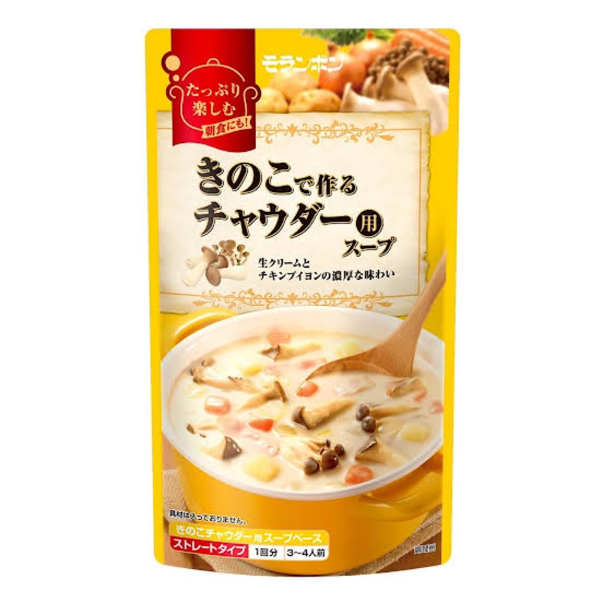 Yahoo! Yahoo!ショッピング(ヤフー ショッピング)モランボン きのこで作る チャウダー用スープ 750g 1袋 ストレートタイプ ３〜４人前 クラムチャウダー スープ