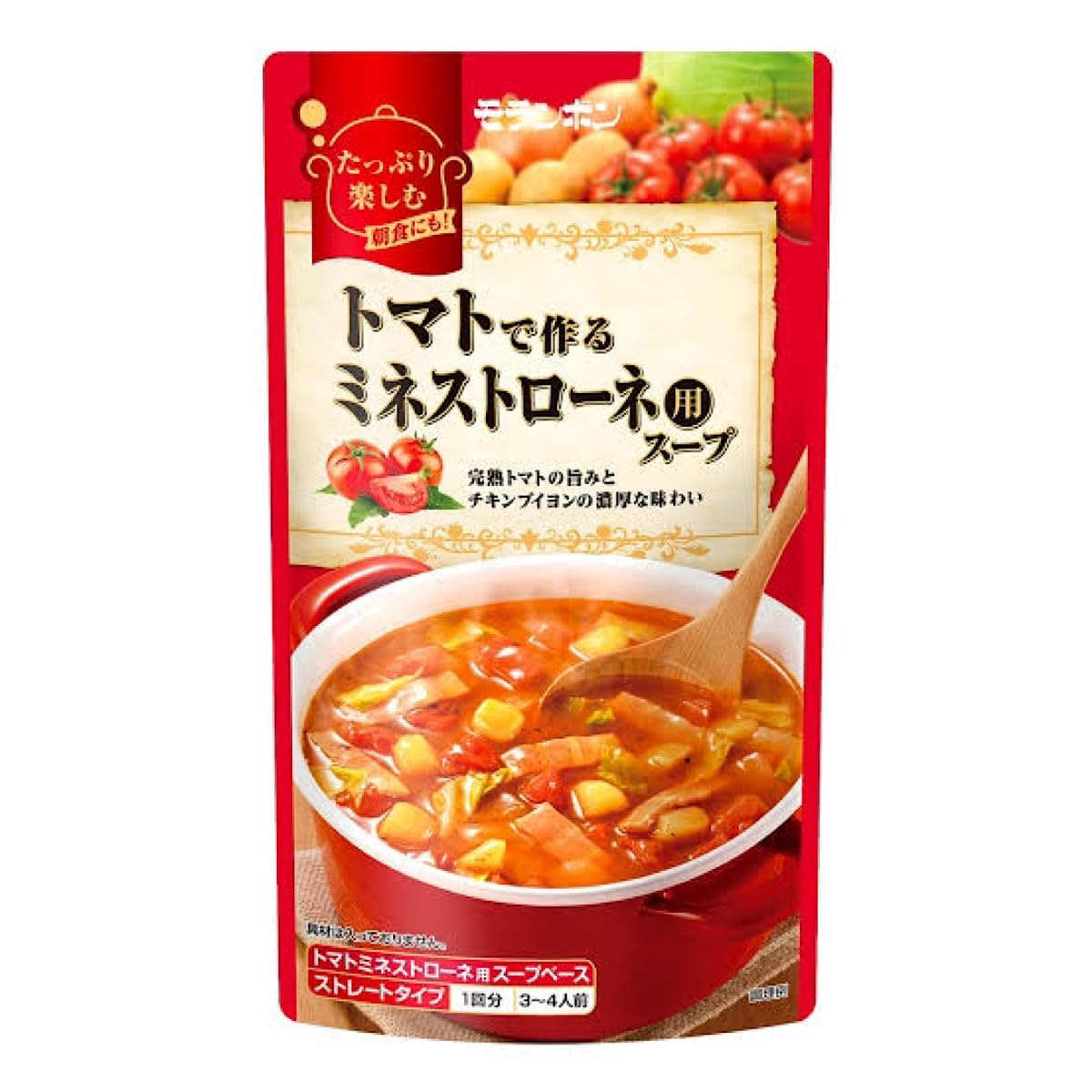 Yahoo! Yahoo!ショッピング(ヤフー ショッピング)モランボン トマトで作る ミネストローネ用スープ 750g 1袋 ストレートタイプ ３〜４人前 ミネストローネ トマト スープ