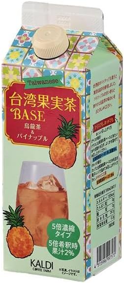カルディ 台湾果実茶ベース 烏龍茶＆パイナップル 500ml×1個 ５倍濃縮 希釈タイプ 飲料 ドリンク