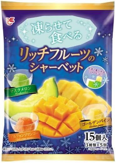 Yahoo! Yahoo!ショッピング(ヤフー ショッピング)凍らせて食べるリッチフルーツのシャーベット 15個入 アイス シャーベット フルーツアイス フルーツシャーベット