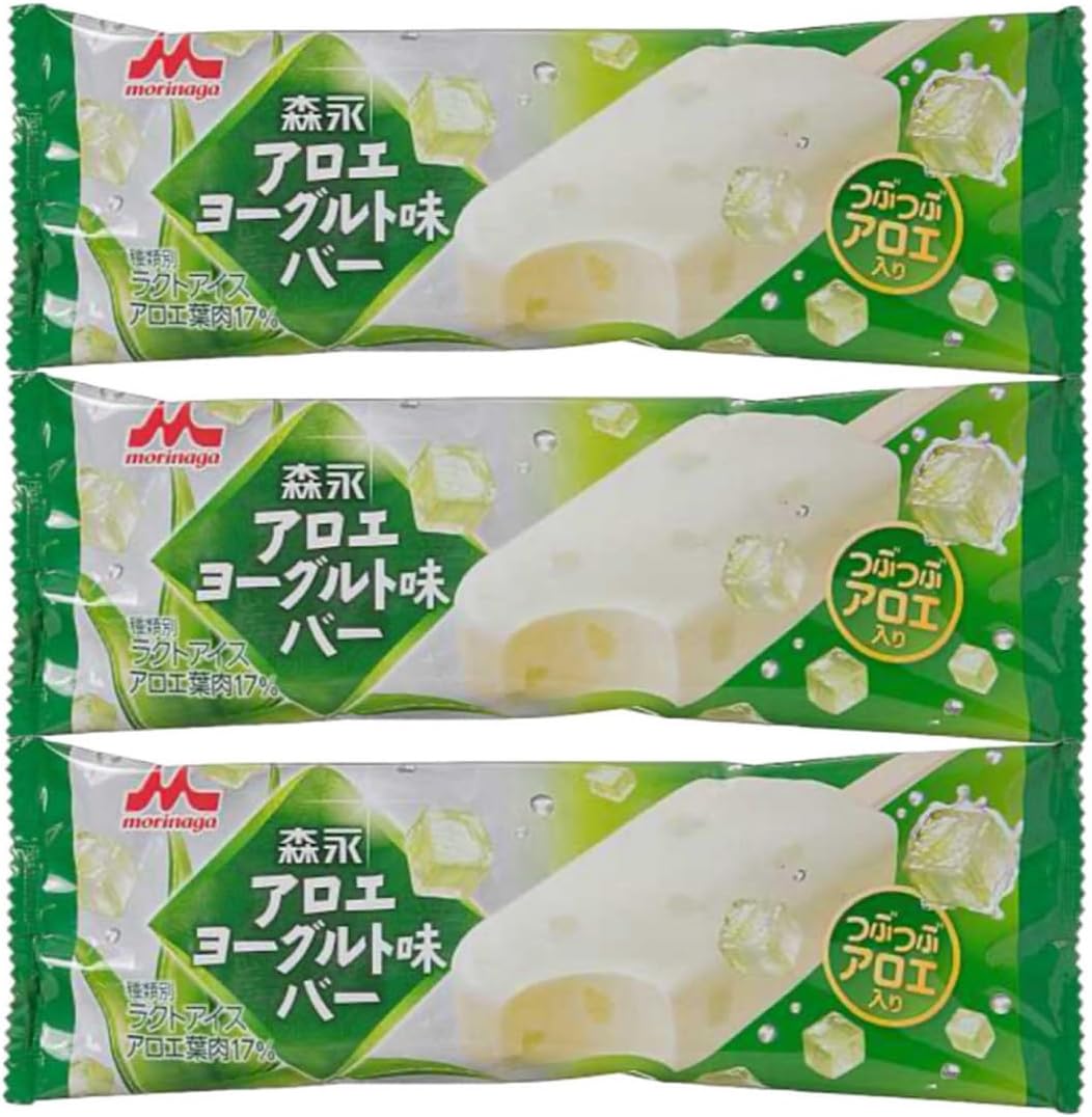 森永アロエヨーグルト味バー 3本 ヨーグルト風味 アロエ アイス アイスバー
