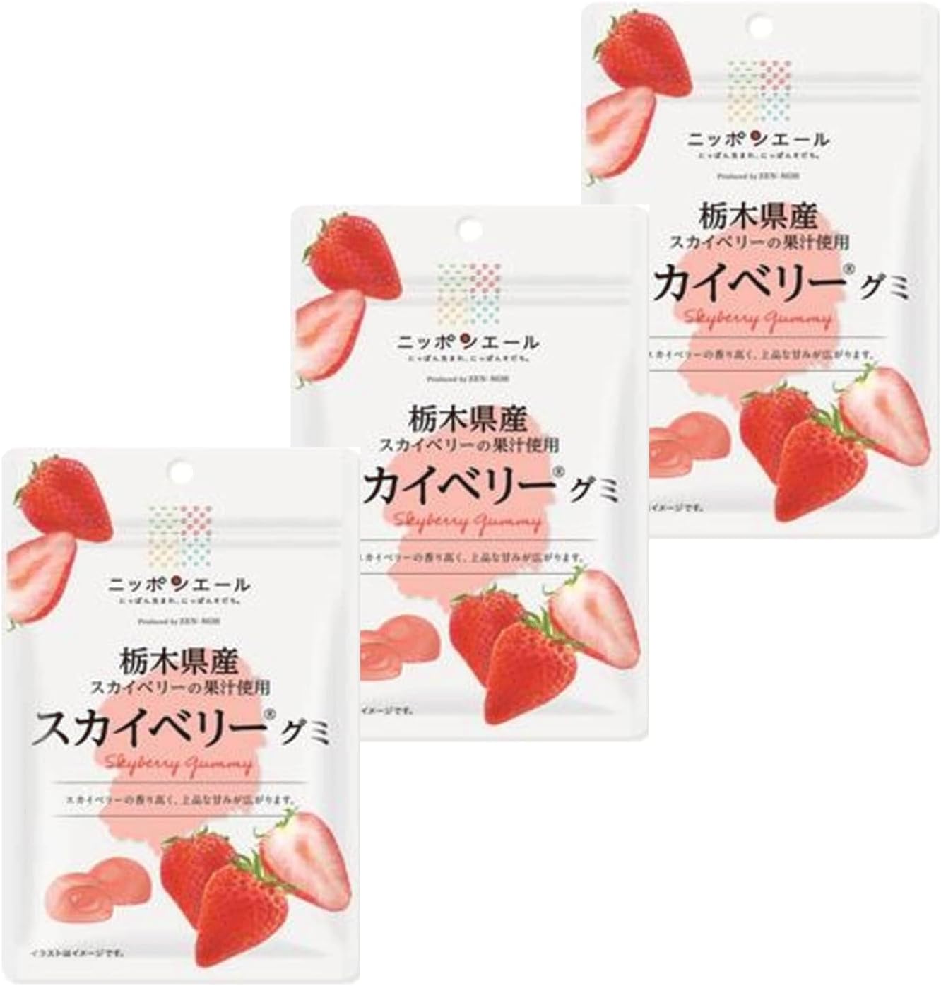 Yahoo! Yahoo!ショッピング(ヤフー ショッピング)ニッポンエール 栃木県産 スカイベリーグミ 40g×3袋セット