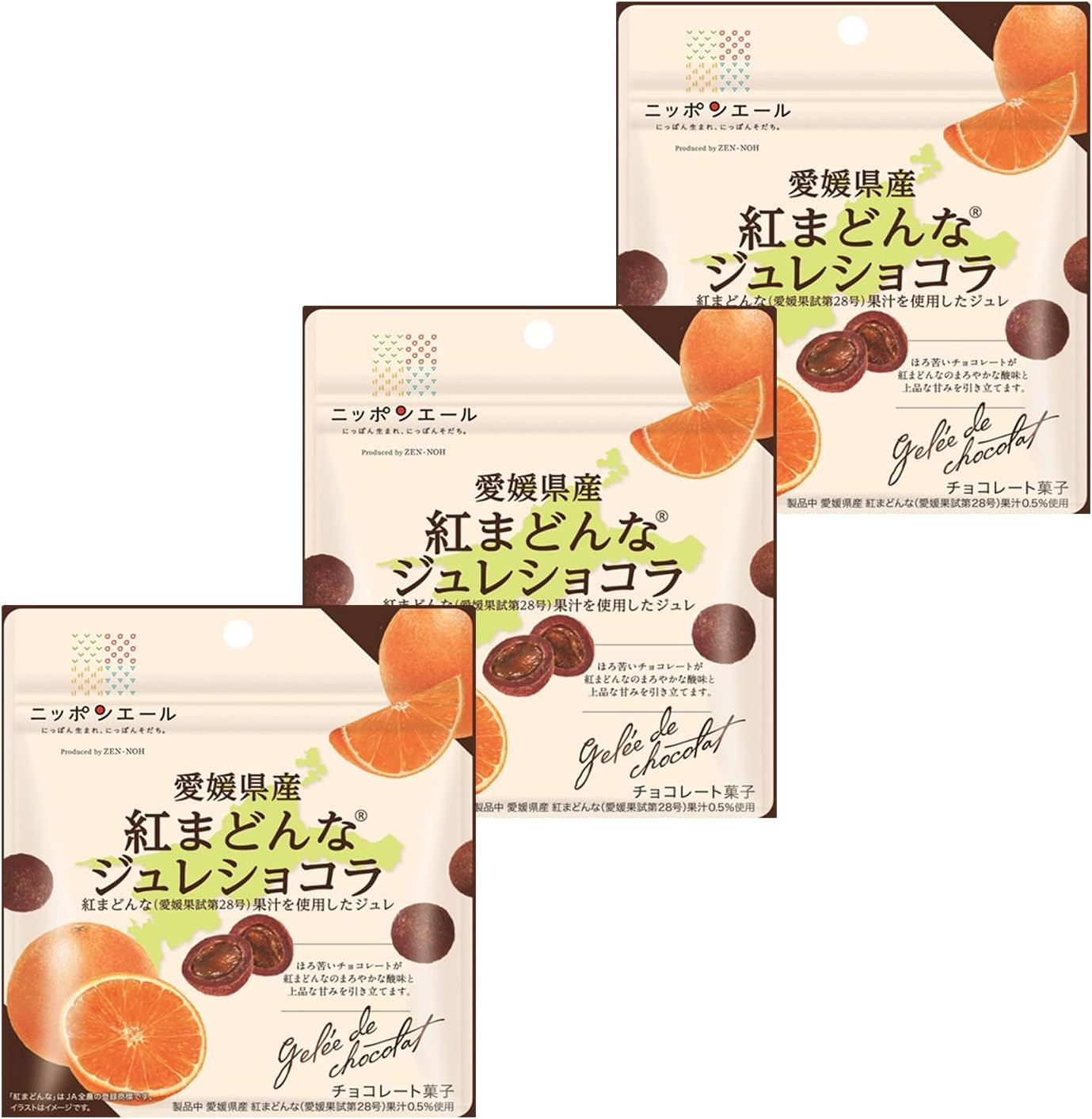 Yahoo! Yahoo!ショッピング(ヤフー ショッピング)ニッポンエール愛媛県産紅まどんな ジュレショコラ　35g×3袋セット