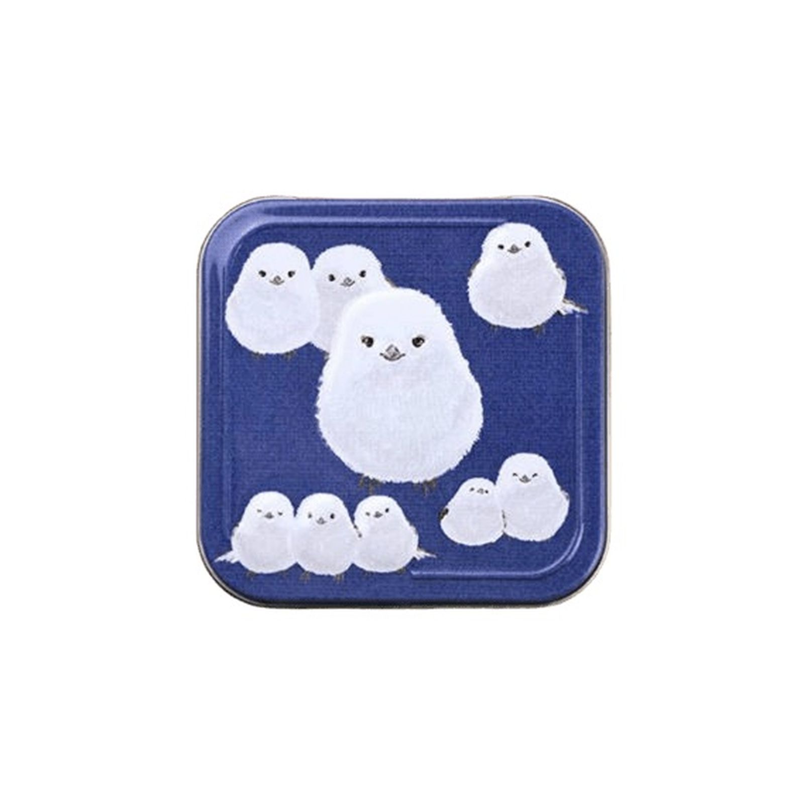 Yahoo! Yahoo!ショッピング(ヤフー ショッピング)キャンディ缶　シマエナガ柄　ブルー　1個
