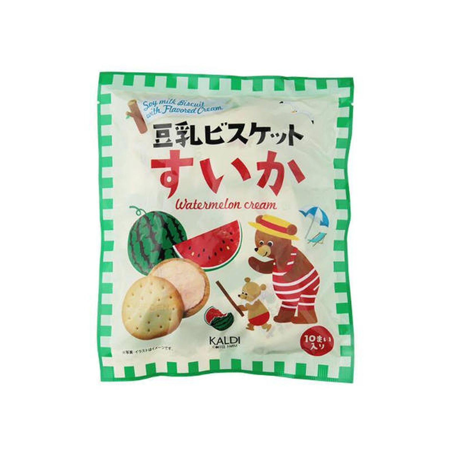 Yahoo! Yahoo!ショッピング(ヤフー ショッピング)豆乳ビスケット すいかクリーム 10p