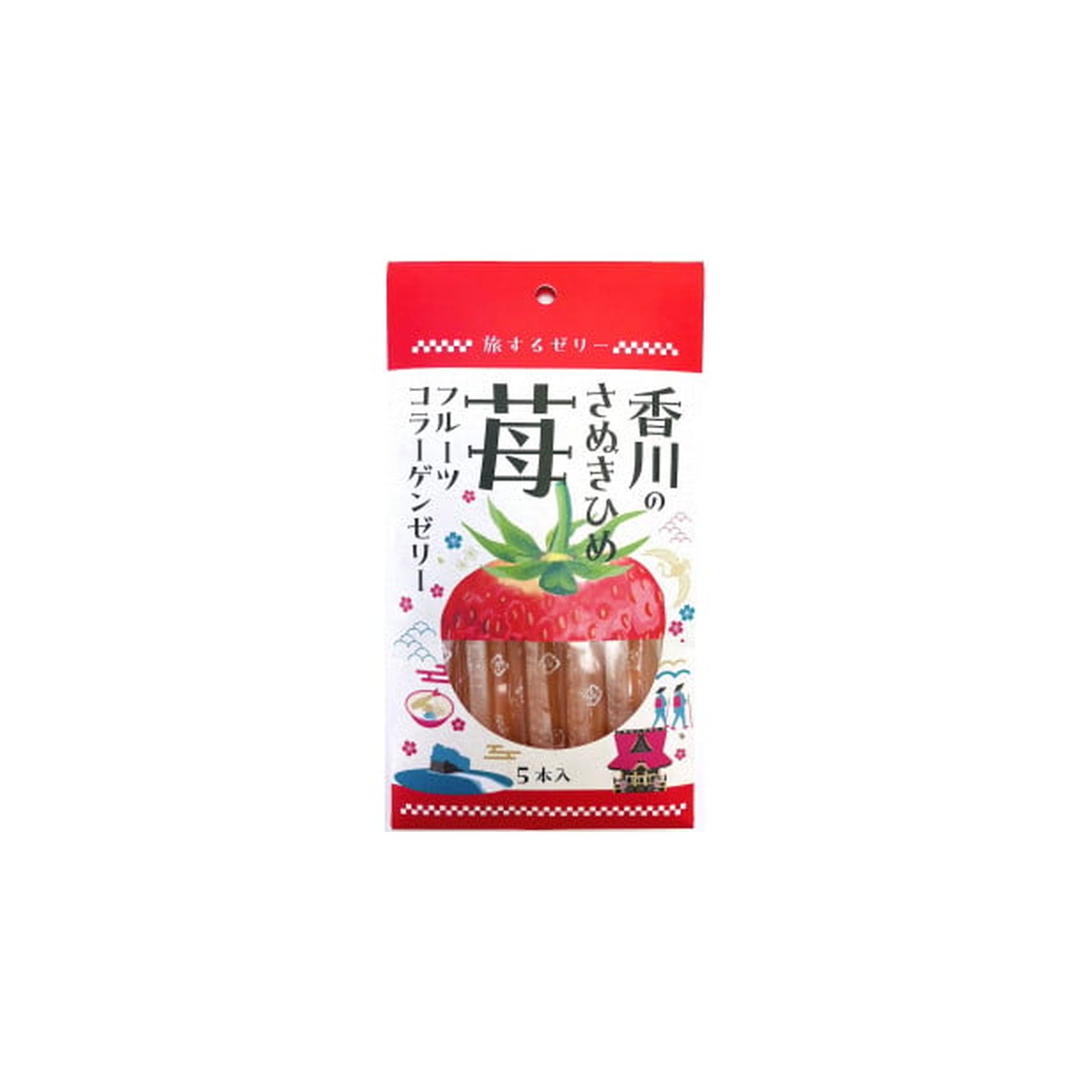 Yahoo! Yahoo!ショッピング(ヤフー ショッピング)果実工房 旅するゼリー 香川のさぬきひめ苺 14g×5本入