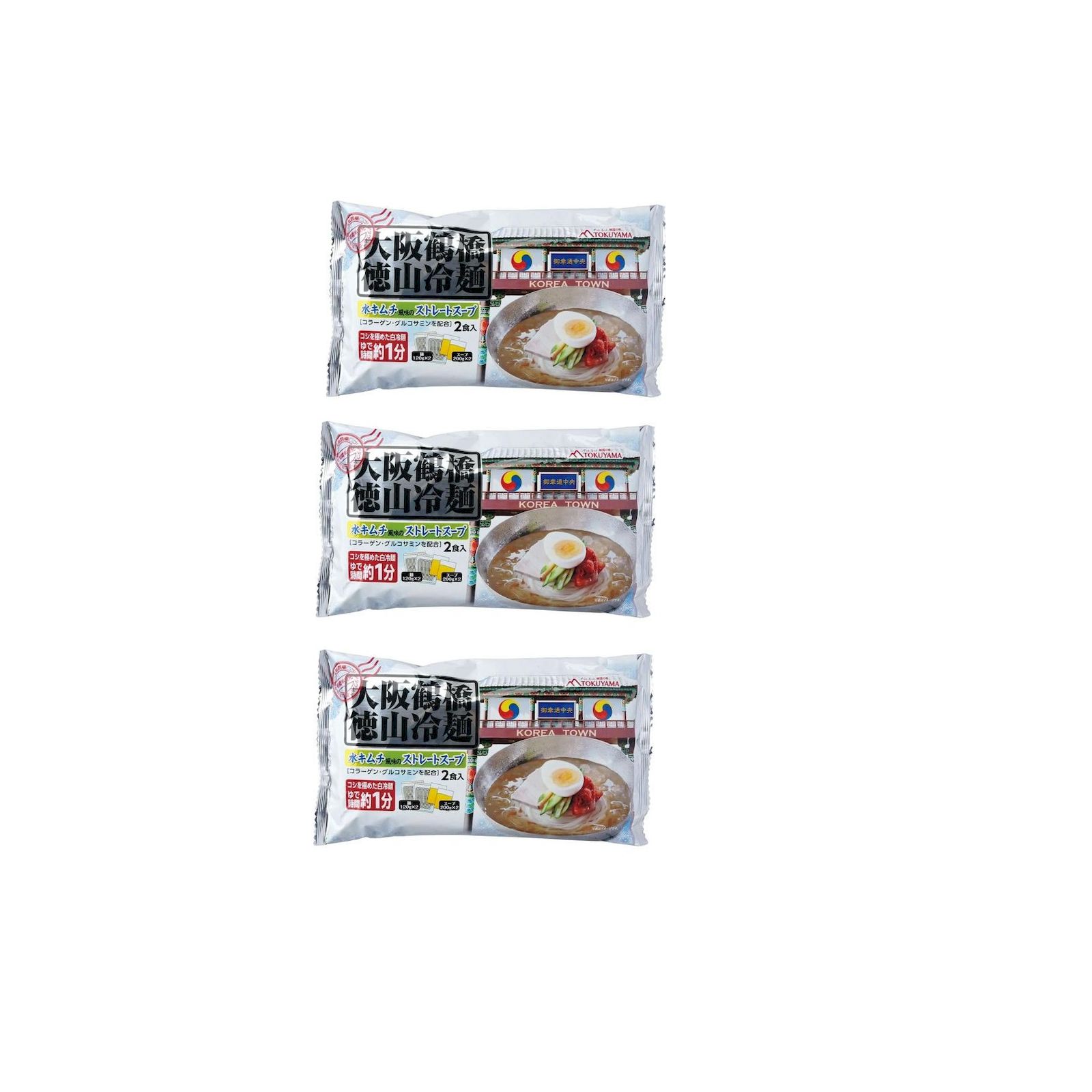 Yahoo! Yahoo!ショッピング(ヤフー ショッピング)徳山物産 大阪鶴橋 徳山冷麺 640g（2食入り） ×3個