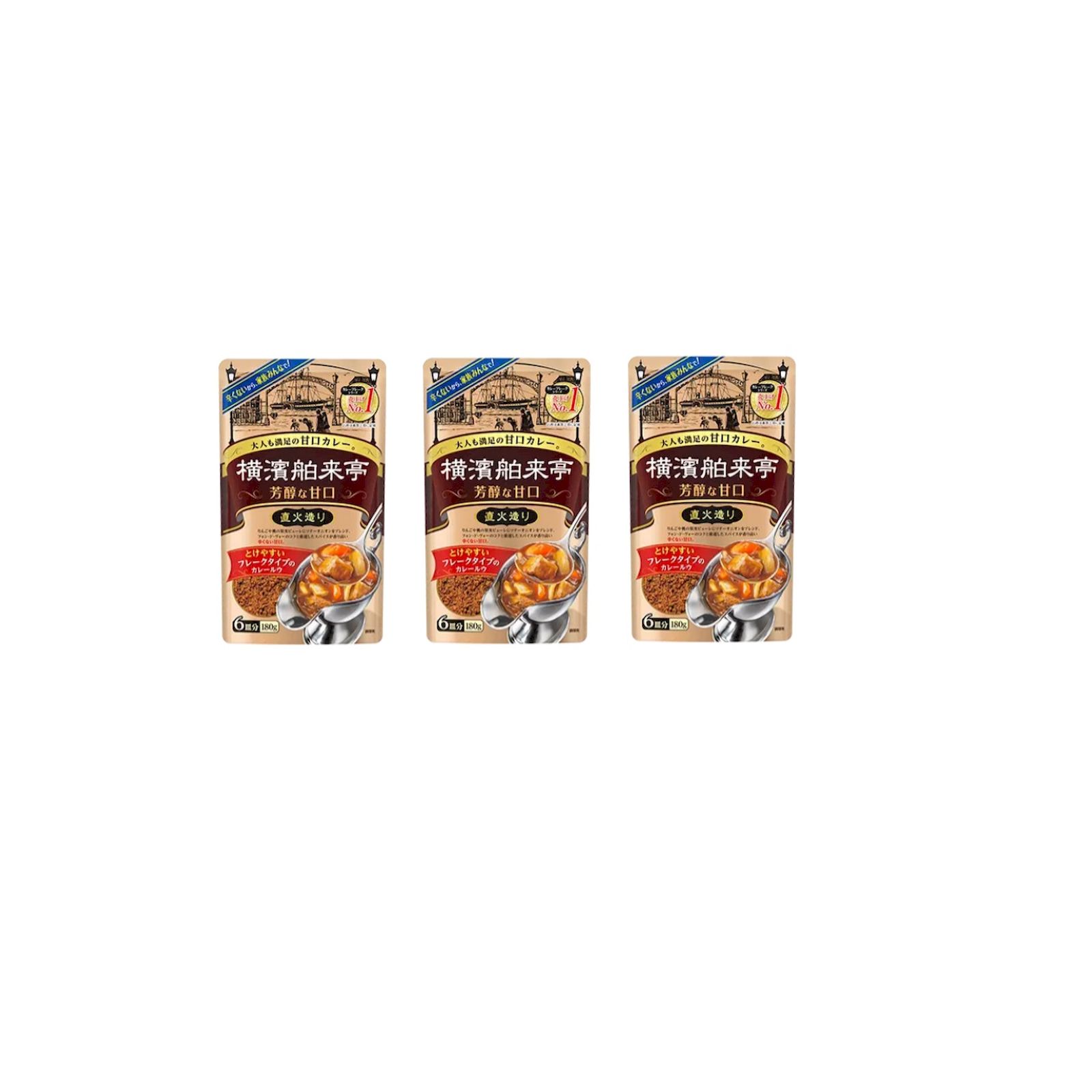 Yahoo! Yahoo!ショッピング(ヤフー ショッピング)エバラ食品 横濱舶来亭 カレーフレーク 芳醇な甘口 180g カレールー 即席 マイルド 本格 簡単調理 ×3個