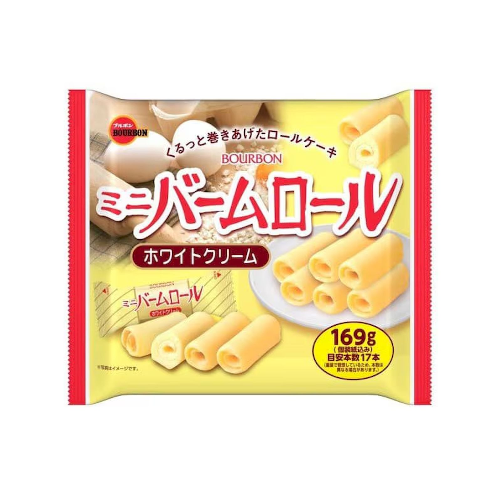 Yahoo! Yahoo!ショッピング(ヤフー ショッピング)ブルボン ミニバームロール ホワイトクリーム 169g バームロール ホワイトクリーム ケーキ お菓子