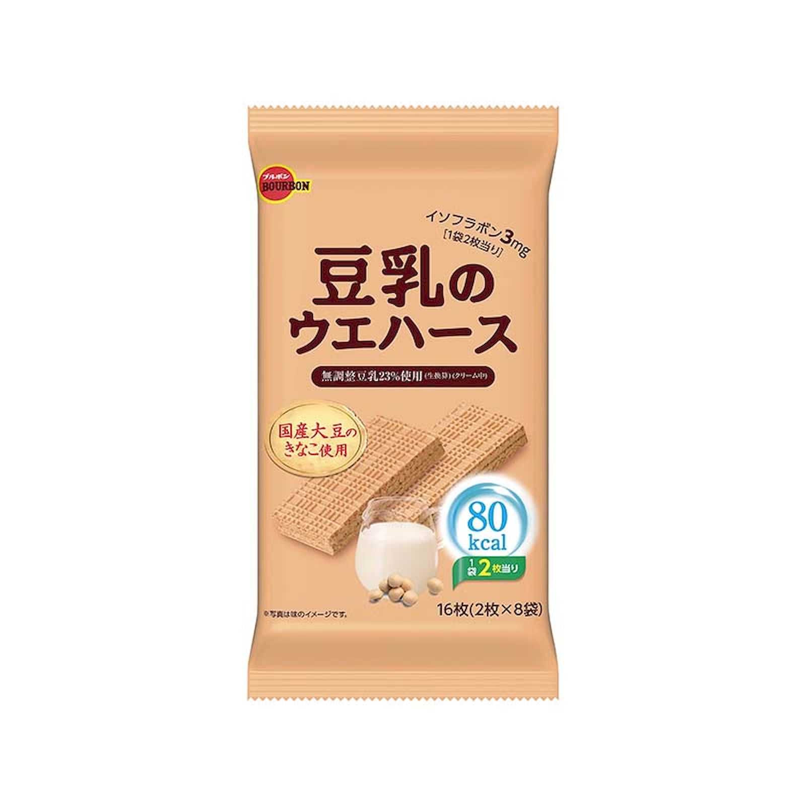 Yahoo! Yahoo!ショッピング(ヤフー ショッピング)ブルボン 豆乳のウエハース 16枚入り ブルボン ウエハース 豆乳 きなこ ×3個