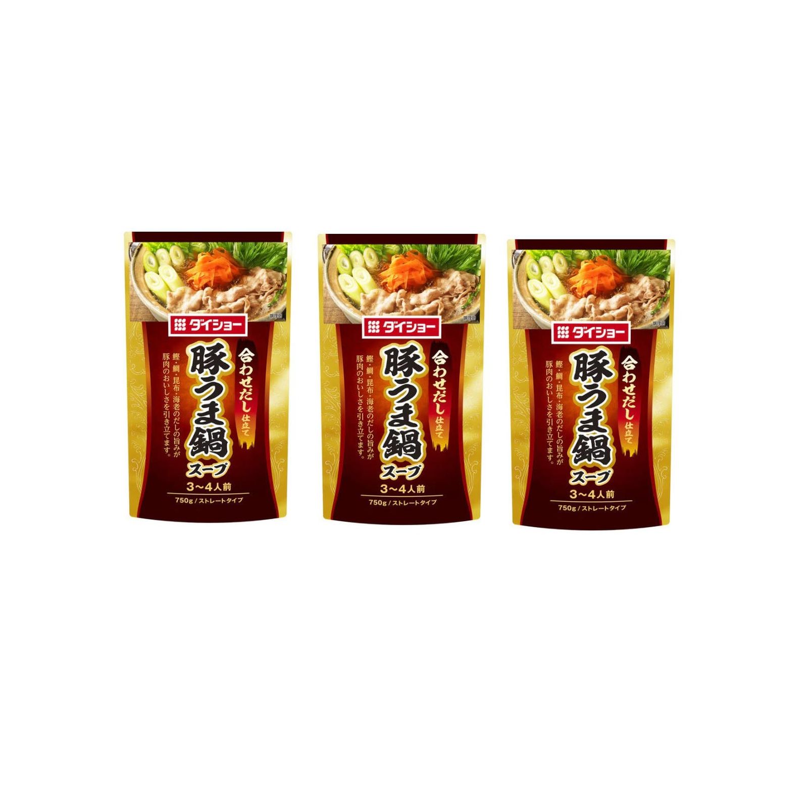 ダイショー 豚うま鍋スープ 750g×3個 鍋素 料理素 鍋スープ