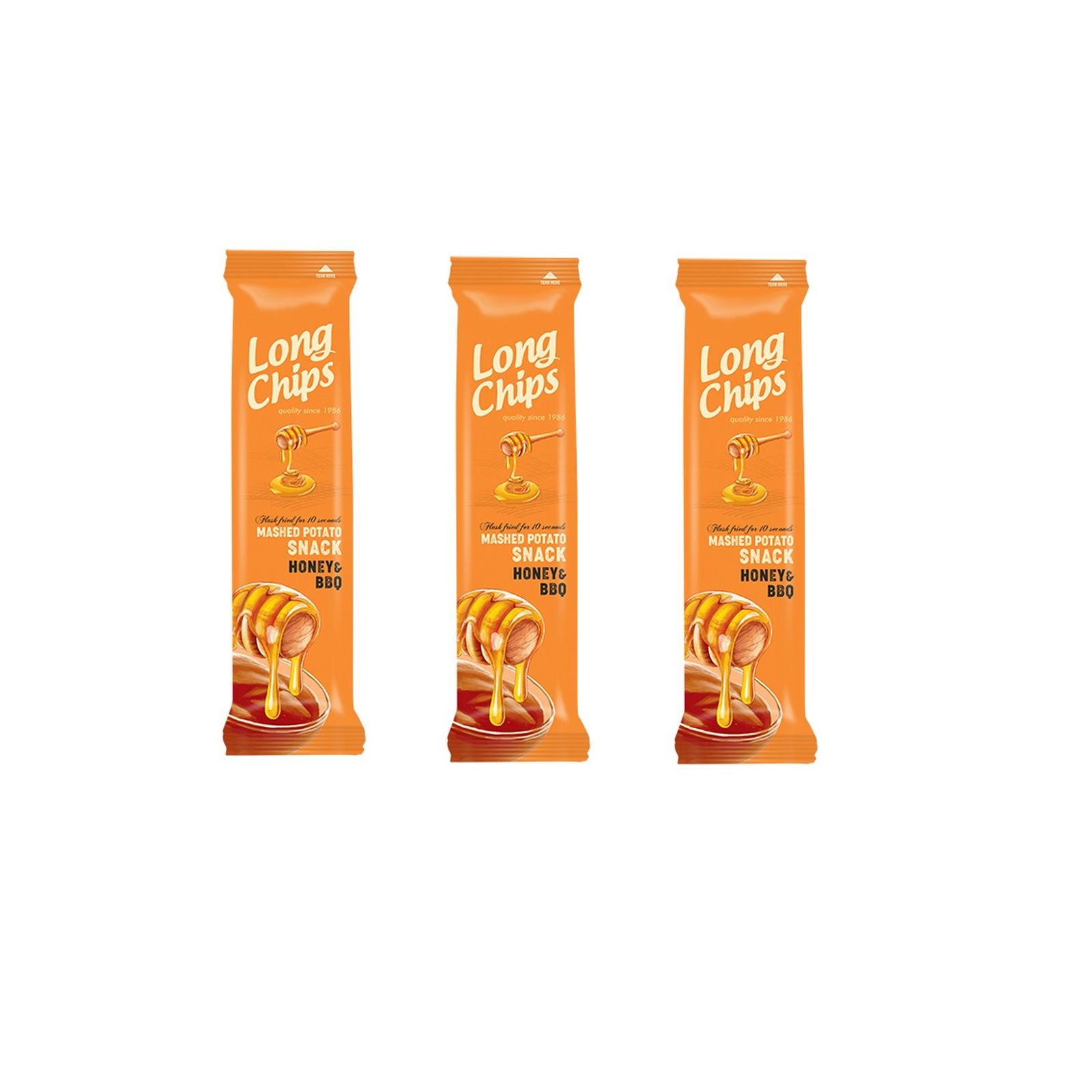 ぺルネス ロングポテトチップス ハニーバーベキュー 75g×3個 ポテトチップス ハニー バーベキュー