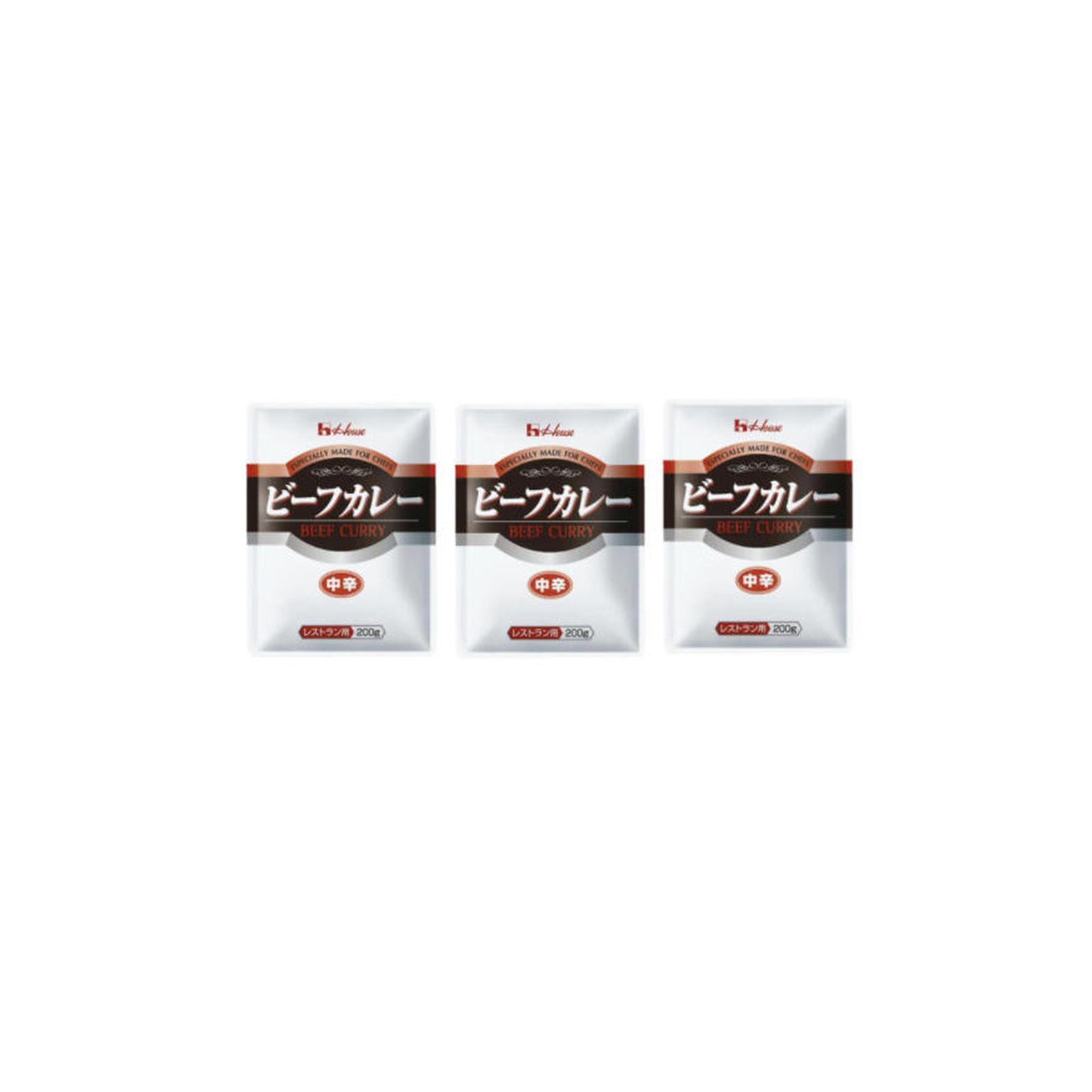 ハウス レトルトビーフカレー中辛 200g×3個 ビーフカレー レトルト 中辛