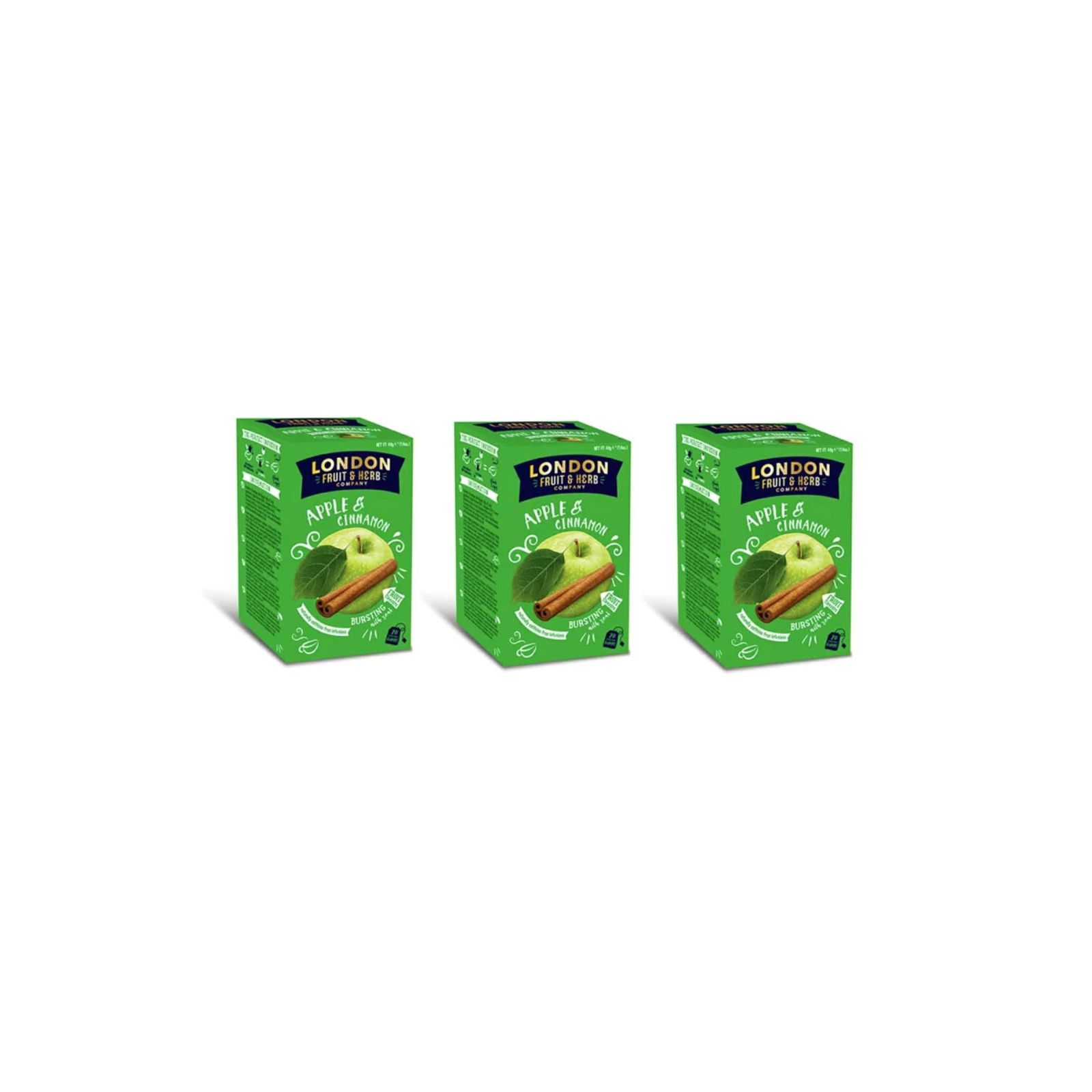 ロンドンフルーツ＆ハーブ アップル＆シナモンツイスト 20袋入り×3個 ハーブティー スパイス 紅茶