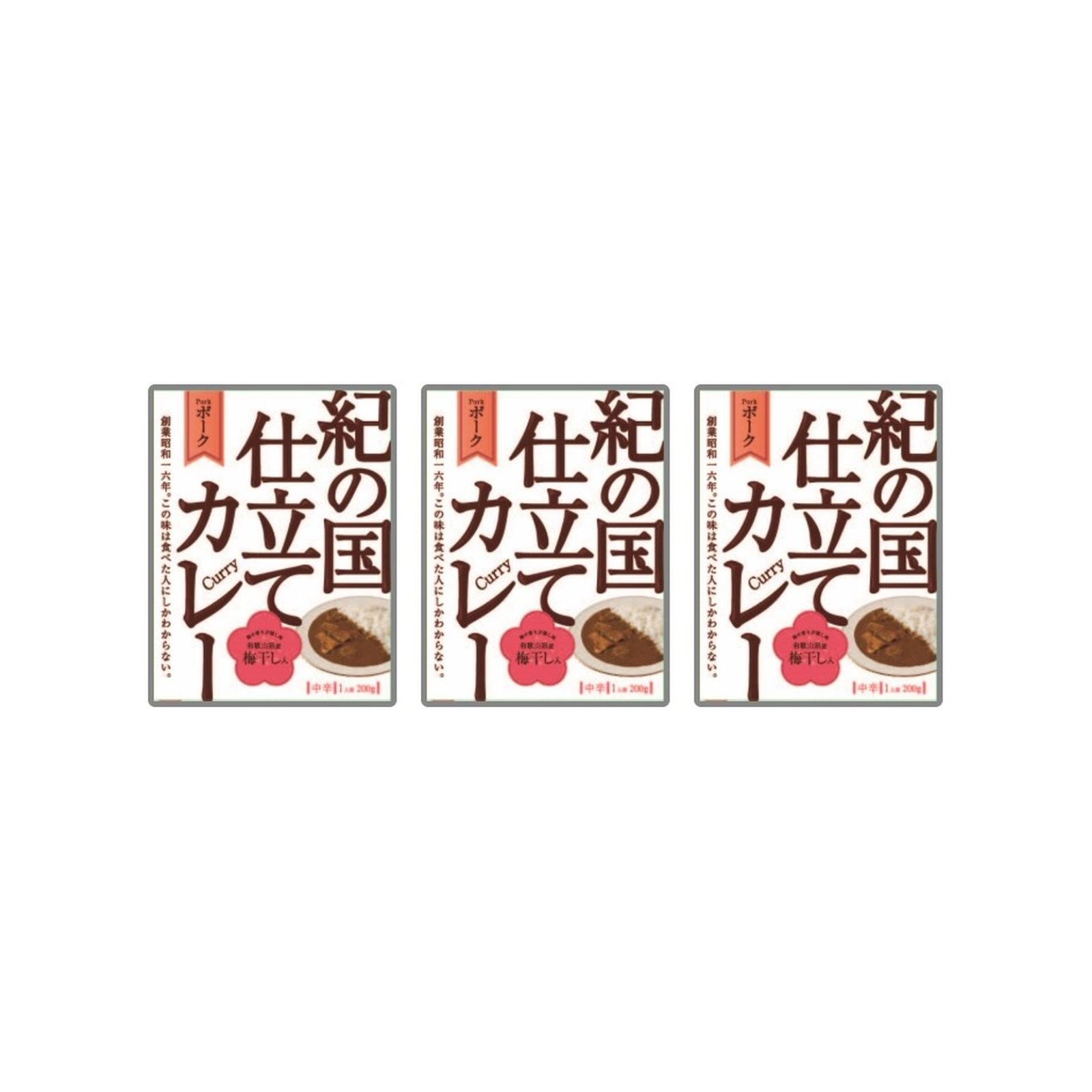 有田食品 紀の国仕立てカレー ポーク 中辛 200g×3個 和歌山 カレー ご当地 レトルト ポーク