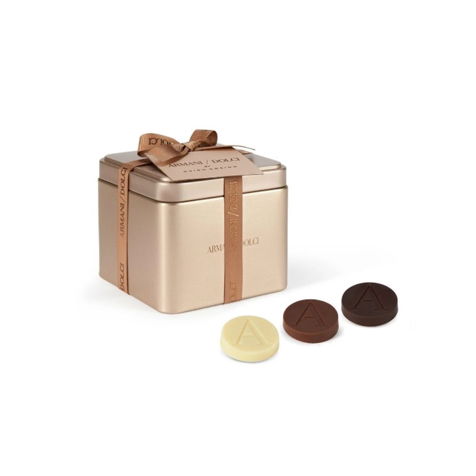 ARMANI/DOLCI チョコレートディスク18枚入(v26)×1個 ブランド ダーク ミルク チョコレート バレンタイン