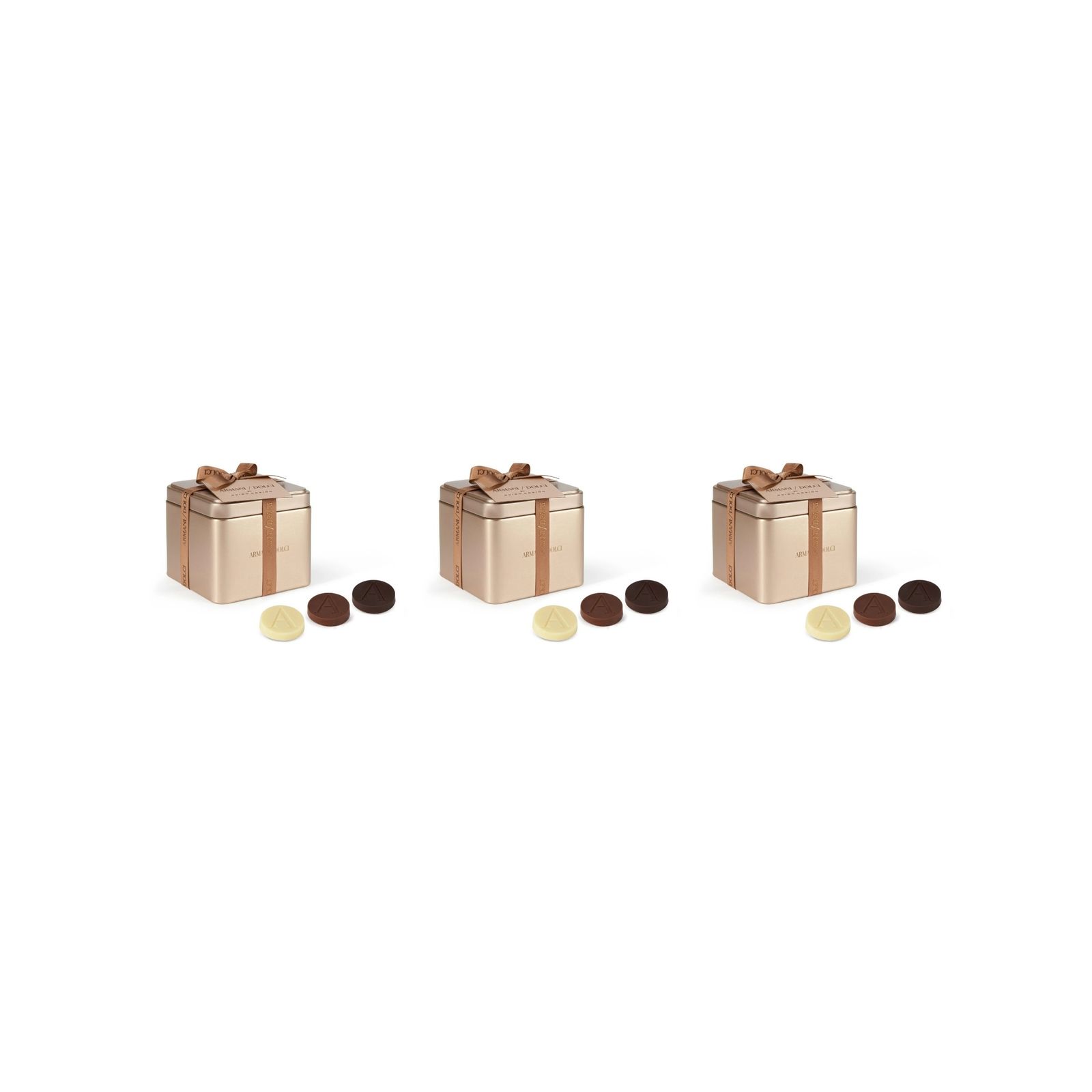 ARMANI/DOLCI チョコレートディスク18枚入(v26)×3個 ブランド ダーク ミルク チョコレート バレンタイン