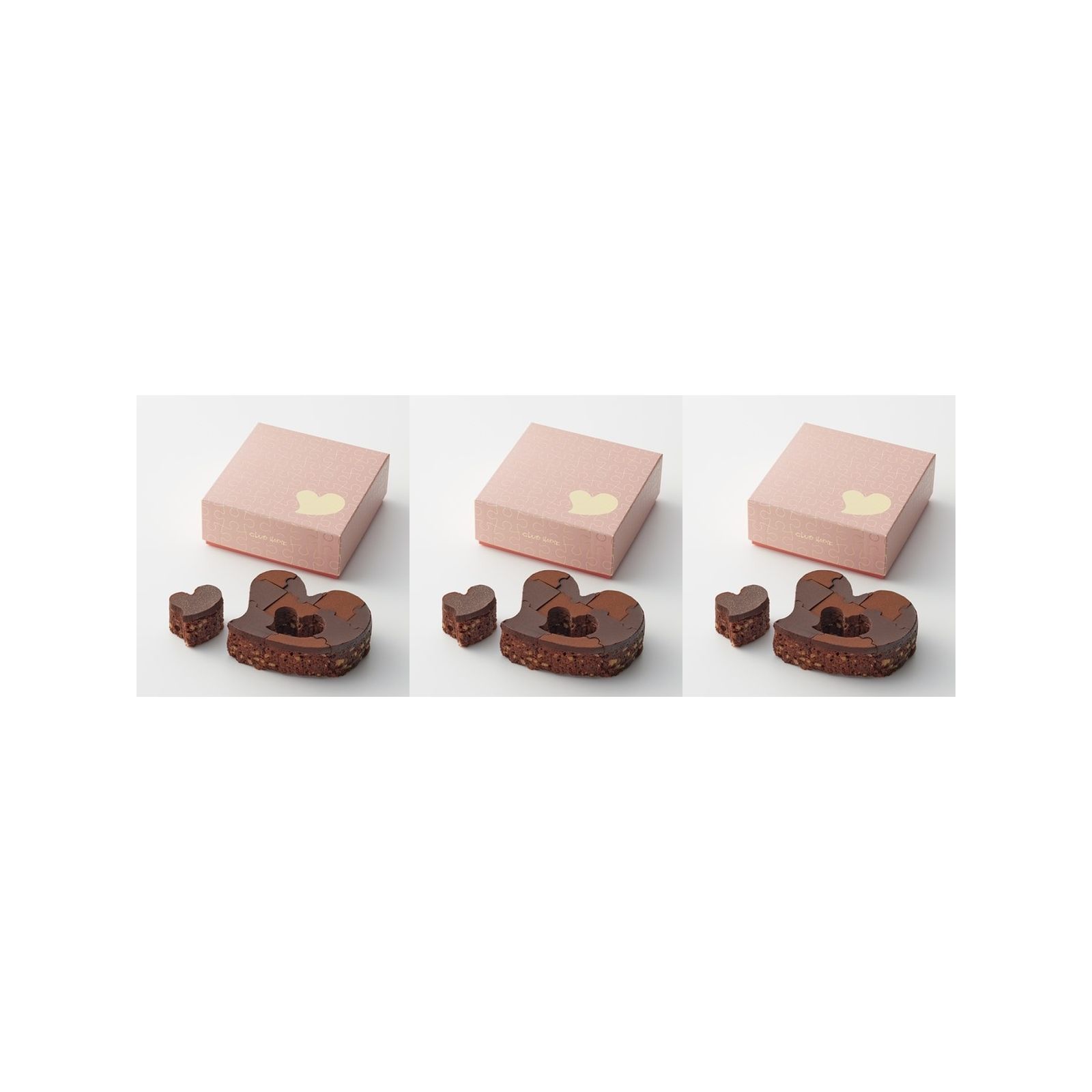 ハートブラウニー (10ピース)(v26) クラブハリ工×3個 チョコレート ケーキ 焼菓子 バレンタイン ハート 人気