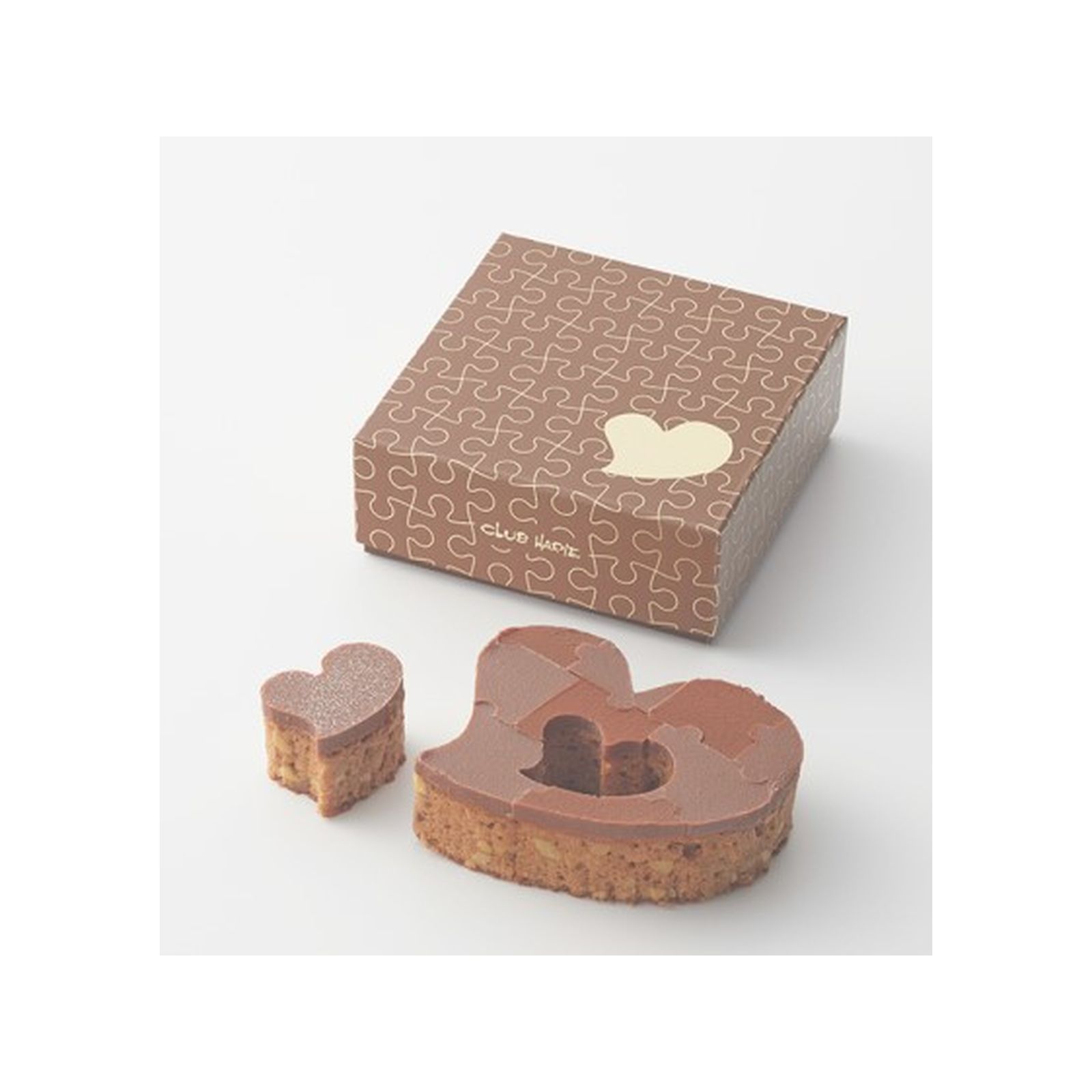 ハートブラウニー ミルクチョコ (10ピース)(v26) クラブハリ工×1個 チョコレート ケーキ 焼菓子 バレンタイン ハート 人気