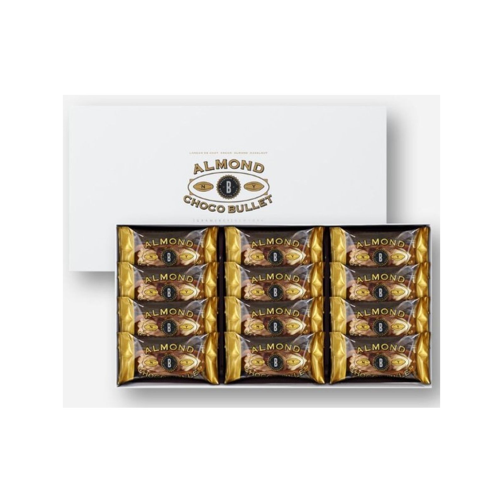 NEW YORK アーモンドチョコバレット【12個入り】(v26) GR AMER CY×1個 チョコレート 菓子 バレンタイン ココア 詰合せ 個包装 人気