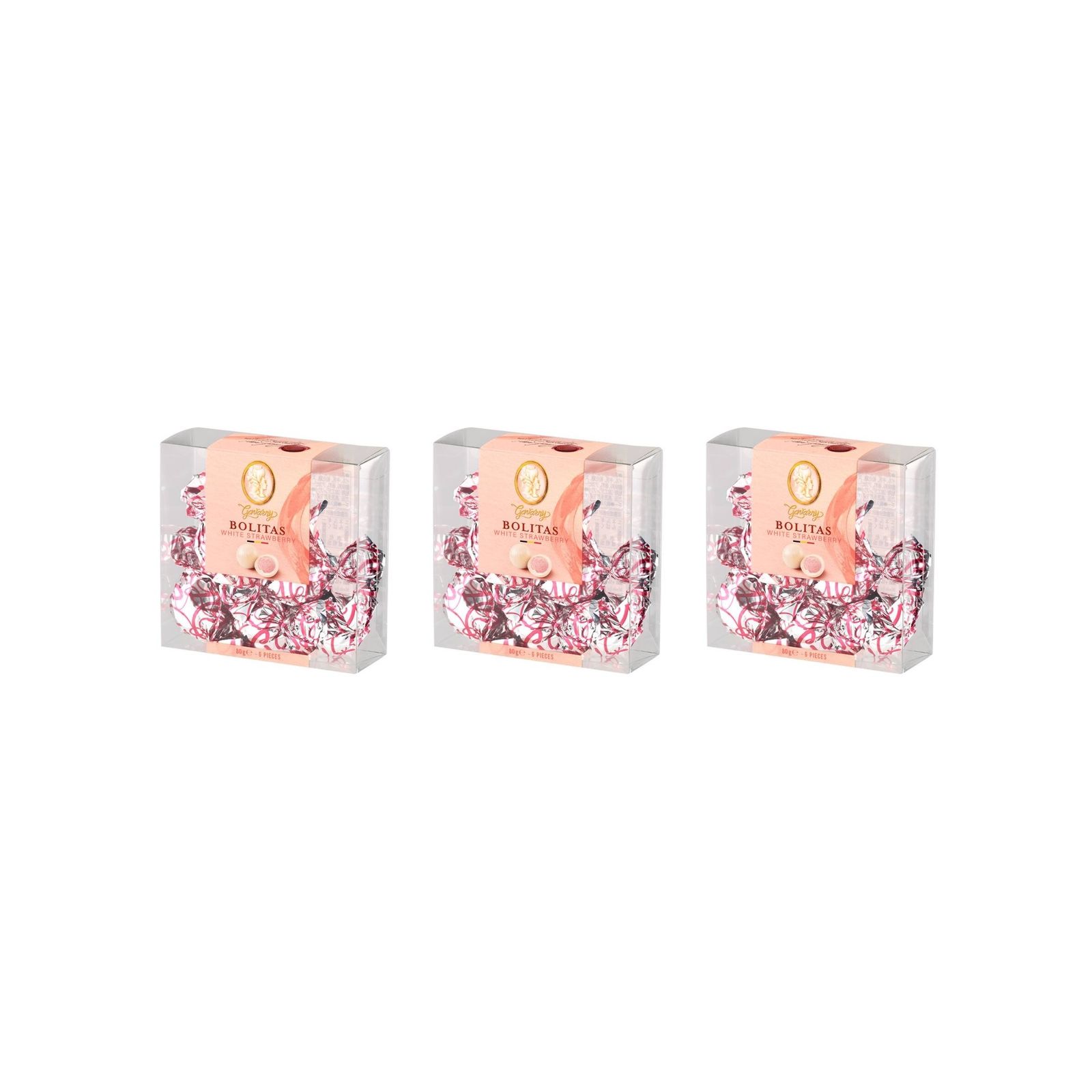 KAIDl ガヴァルニー ボリータスチョコレート ホワイトストロベリー(6個)(v26)×3個 チョコレート 菓子 バレンタイン ホワイト 人気
