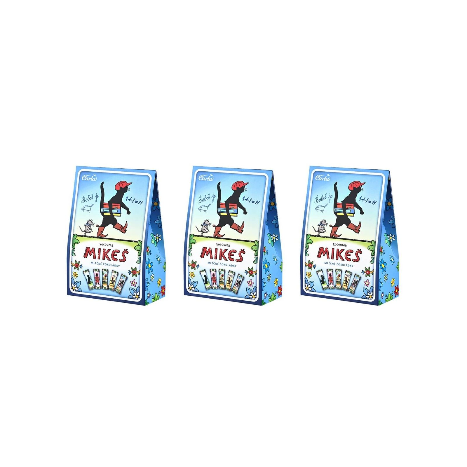 KAIDl カーラ ミニチョコレート(黒ねこミケシュ)(100g)(v26)×3個 チョコレート 菓子 バレンタイン ミルク 人気