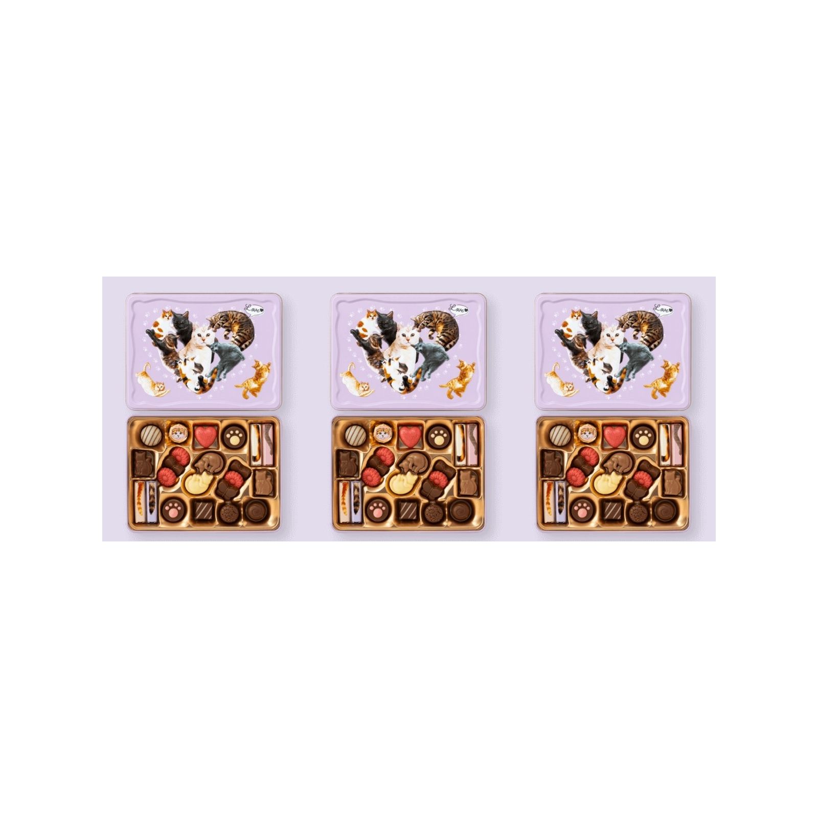 メリーチョコレート ねこみゃみれ にゃそーてっどチョコレート 22個入 (v26)×3個 チョコレート 菓子 バレンタイン ネコ 猫 人気