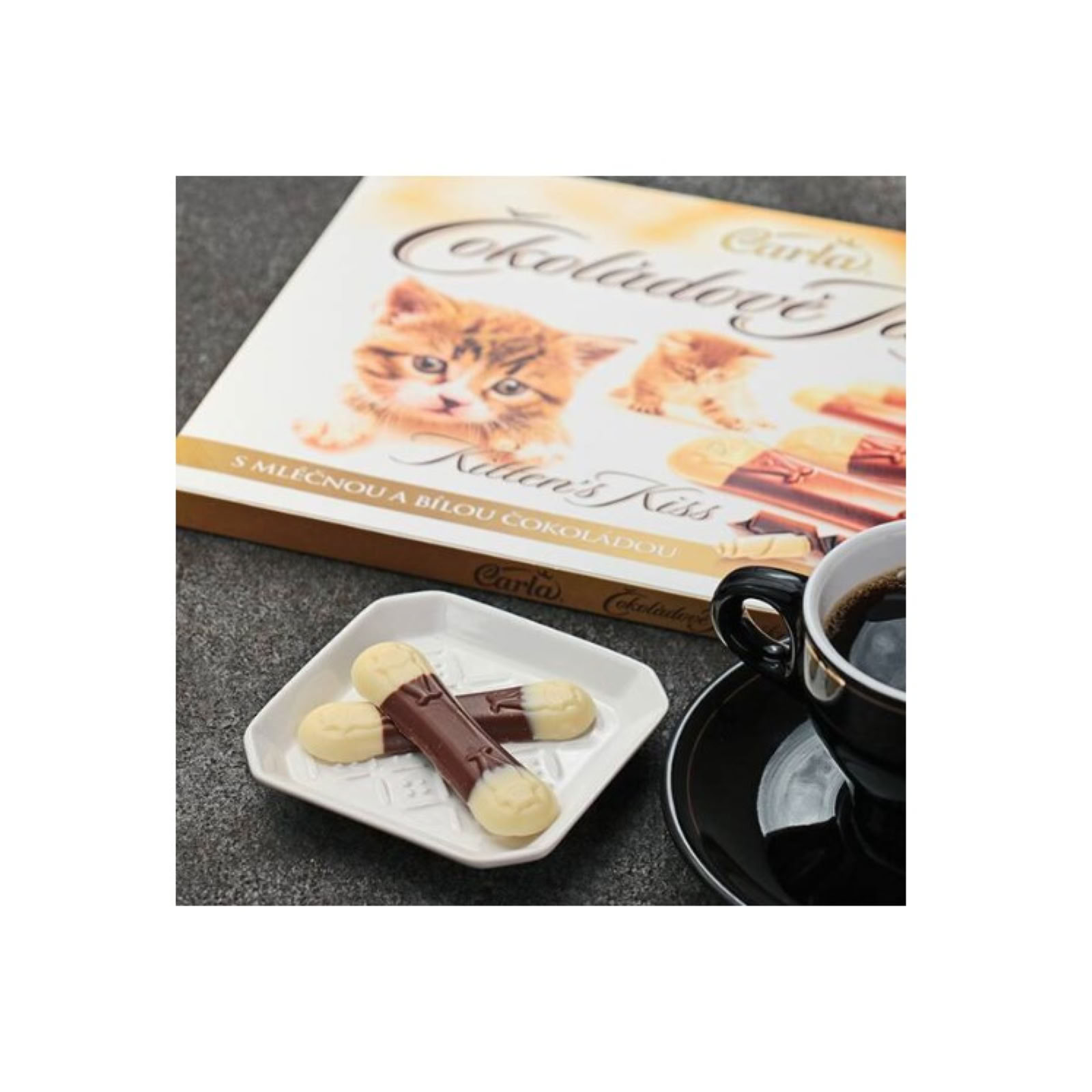 カーラ キッテンズキッス(ミルク＆ホワイト)(100g)(v26) KAIDl×1個 チョコレート 菓子 バレンタイン ミルク ホワイト 人気