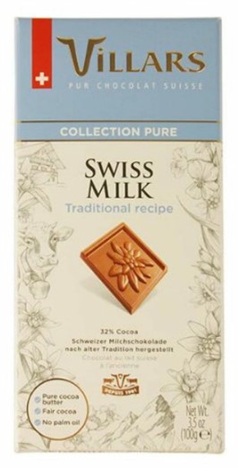 KAIDl ビラーズ スイスミルクチョコレート(100g)(v26)×1個 チョコレート 菓子 バレンタイン ミルク 人気