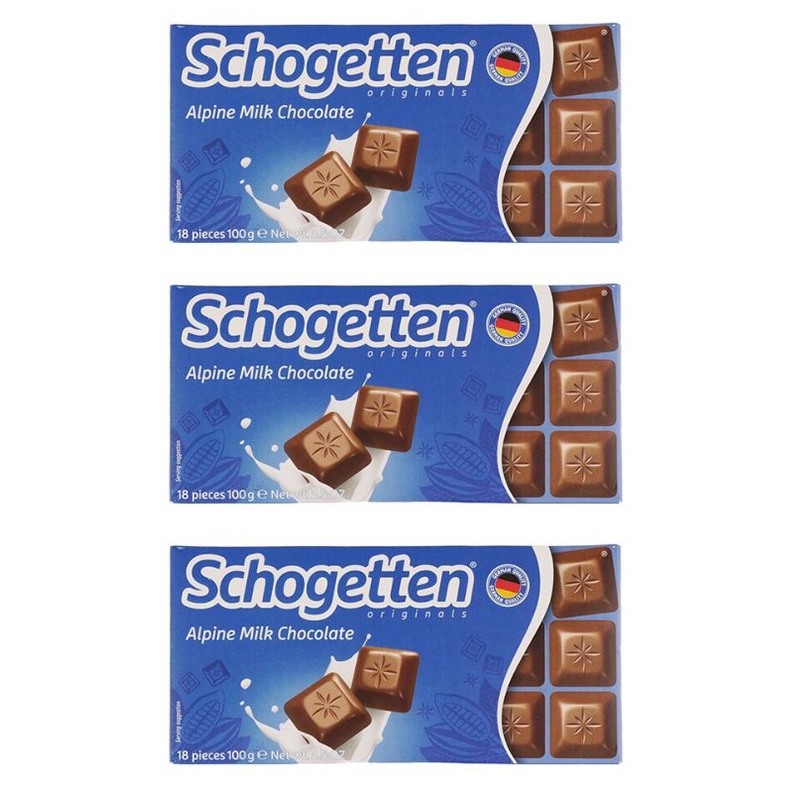 KAIDl トランフ・ショゲッテン ミルクチョコレート(100g)(v26)×3個 チョコレート 菓子 バレンタイン ミルク 人気