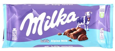 KAIDl ミルカ チョコレートバブリー(90g)(v26)×1個 チョコレート 菓子 バレンタイン ミルク エアリー食感 人気
