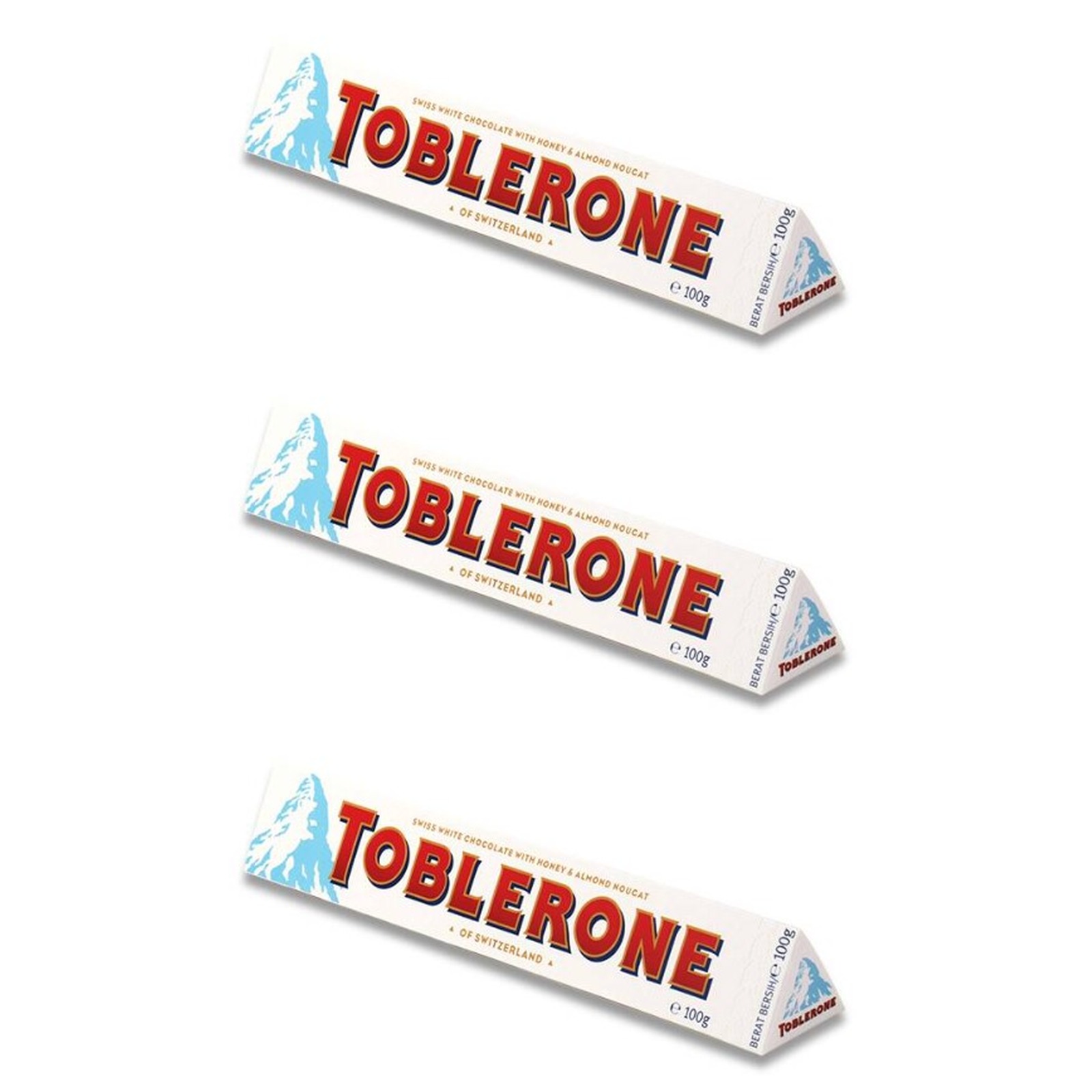 KAIDl トブラローネ ホワイト(100g)(v26)×3個 チョコレート 菓子 バレンタインホワイト 人気