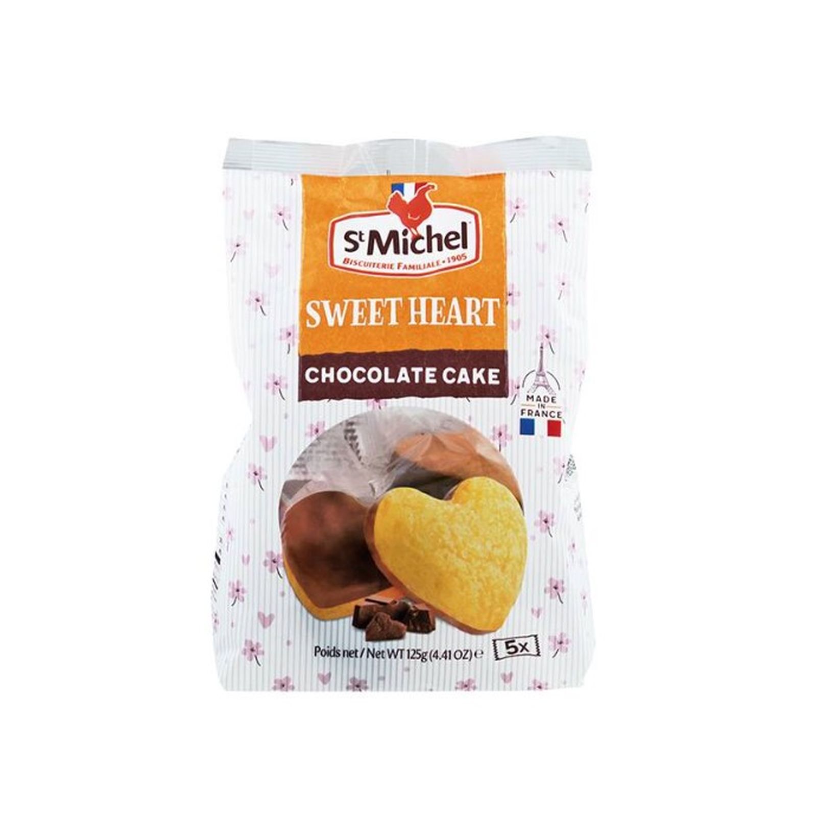 サンミッシェルハ一ト型チョコレ一トケ一キ(5P)(v26) KAIDl×1個 チョコレート バレンタイン 菓子 ケーキ 焼菓子 人気