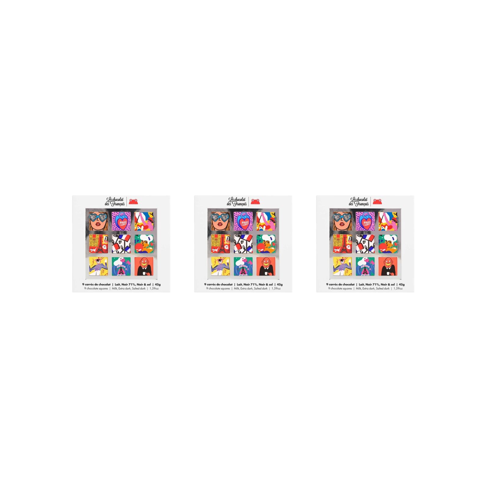 ル・ショコラ・デ・フランセ パリジャン スクエアボックス チョコレートアソート 9pc(v26)×3個 チョコレート 菓子 バレンタイン アソート 人気