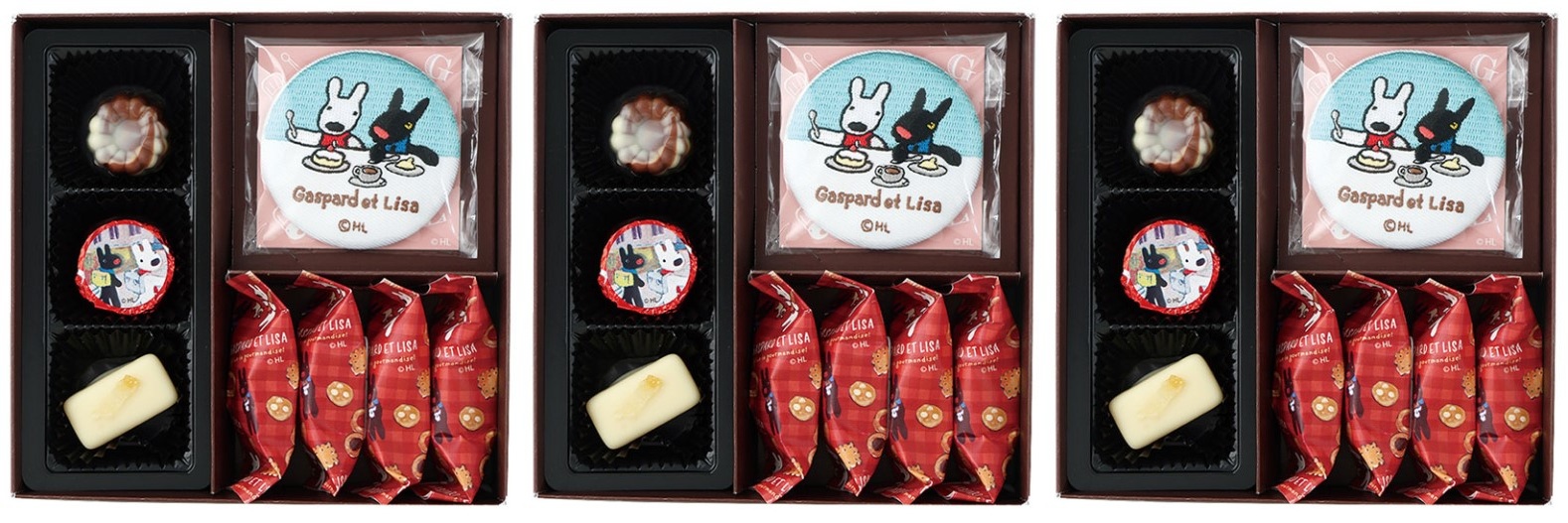 リサとガスパール リサとガスパールのパティシエボックス(缶バッジ入り)チョコ7個入(v26)×3個 ちょこれーと バレンタイン アソート 人気