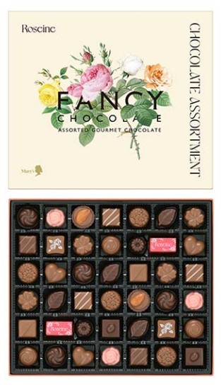 メリ一 ロゼーヌファンシーチョコレート 42個入(v26)×1個 ちょこれーと バレンタイン 詰合せ ...