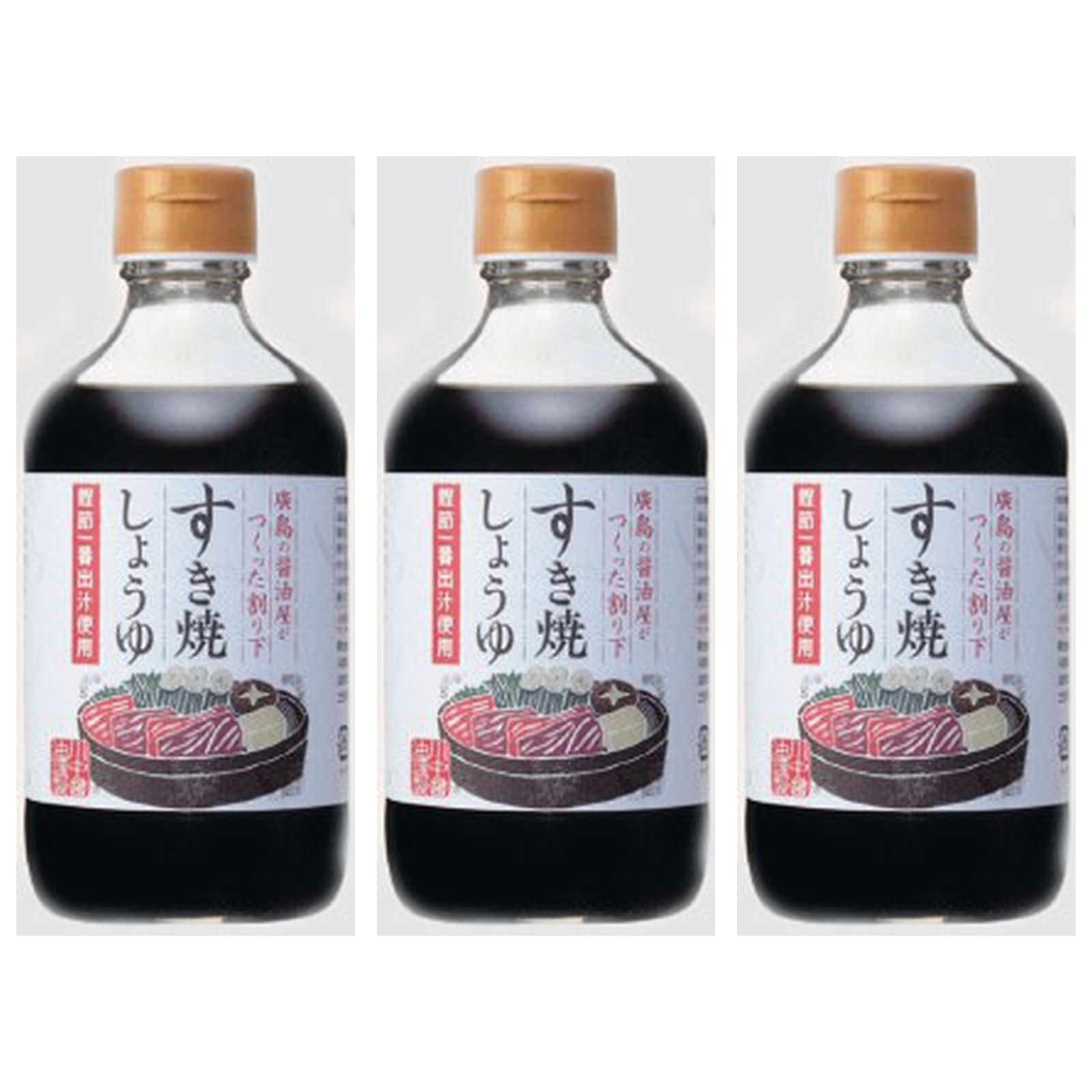 川中醤油 すき焼きしょうゆ 400ml×3個 調味料 スキヤキ お鍋 ご当地 広島