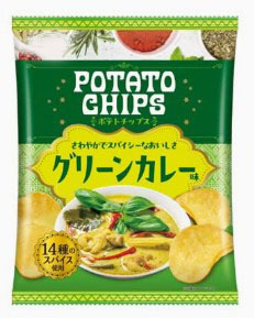 山芳製菓 ポテトチップス グリーンカレー味 110g×1個 ポテトチップス カレー スパイシー お菓子