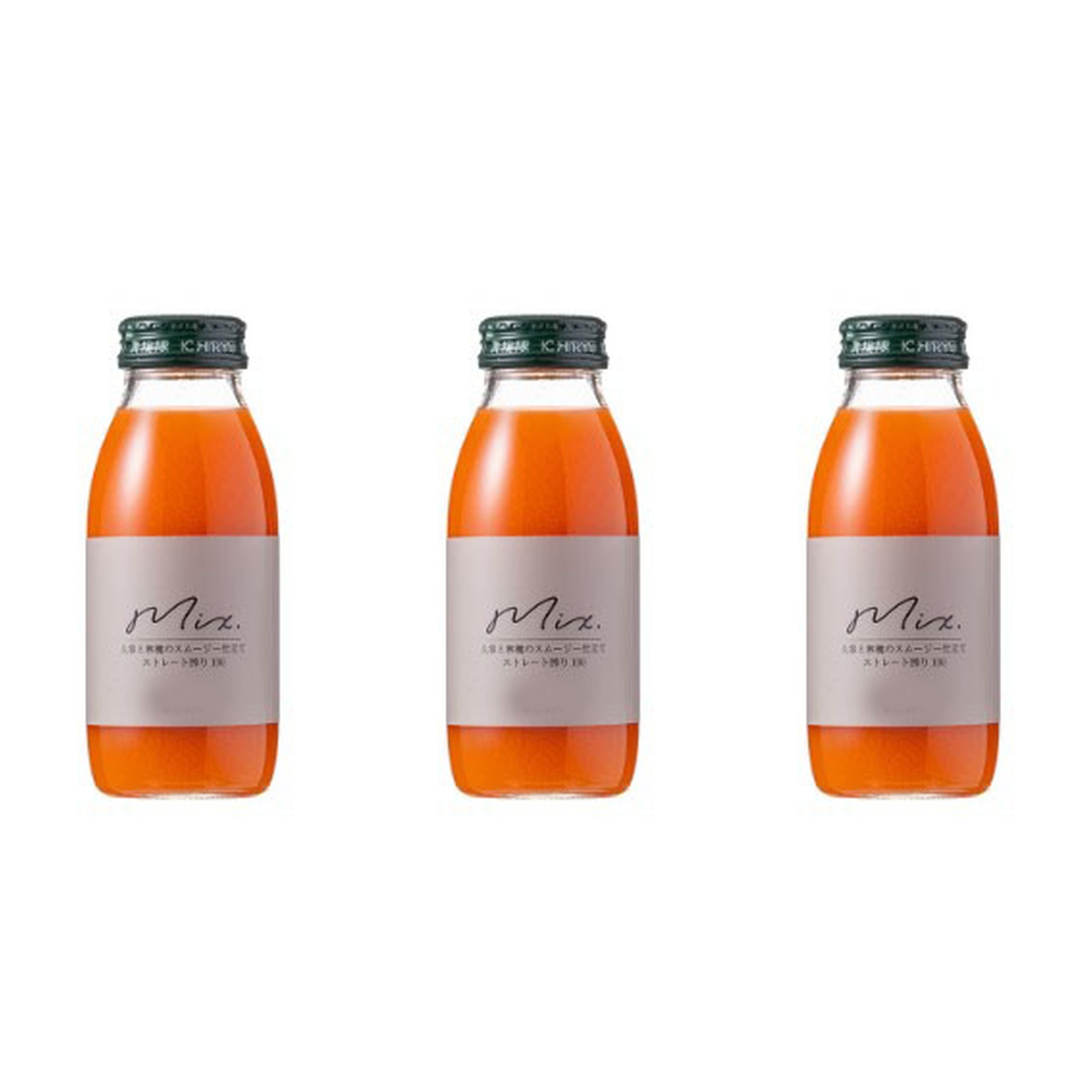 いち粒 雪国生まれのおいしい人参ミックスジュース 200ml×3個 にんじん 完熟りんご スムージー オーガニック 健康