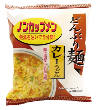トーエー どんぶり麺 カレーうどん 86.8g×1個 ノンカップ麺 お手軽 国産小麦 健康 カレー うどん