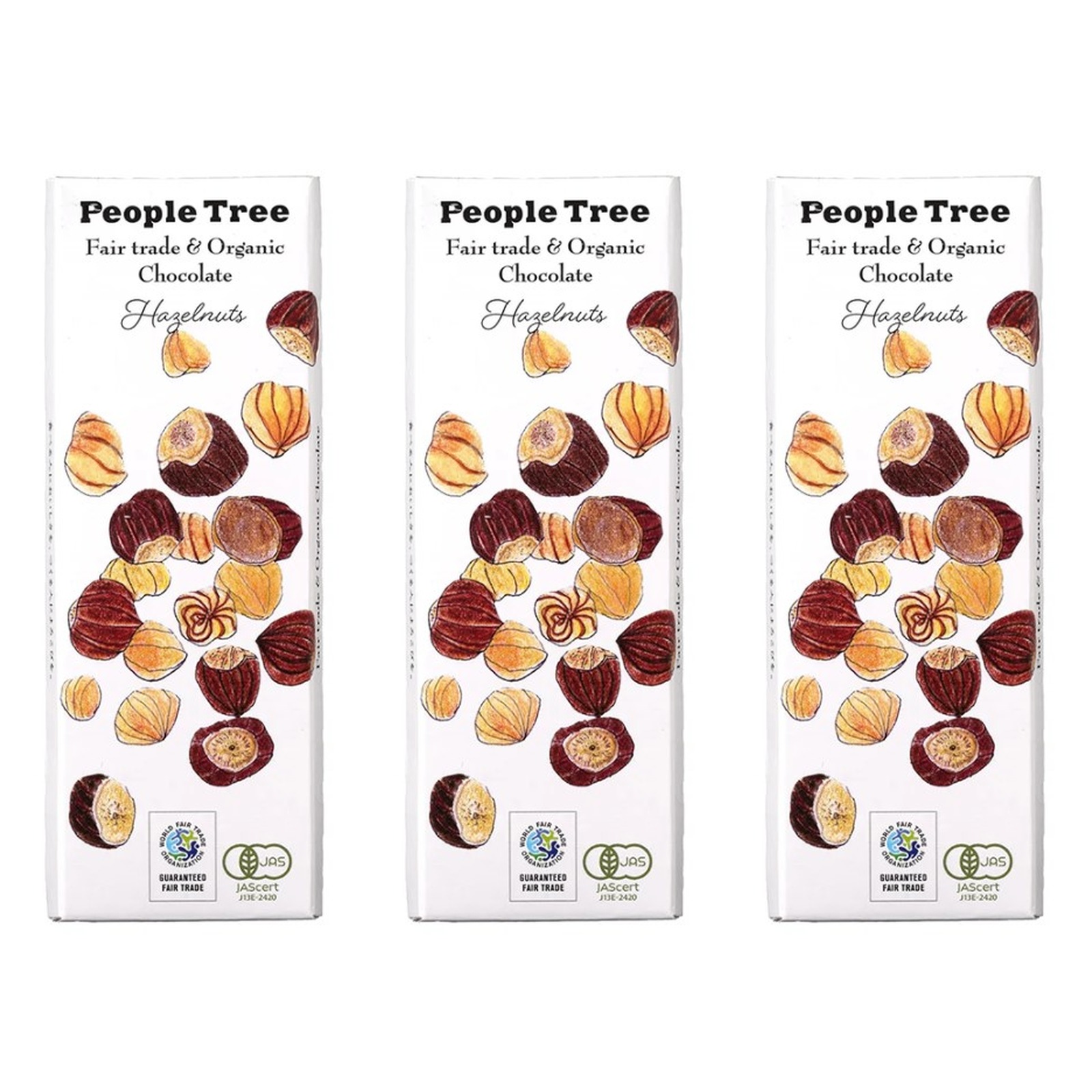 ピープルツリー ヘーゼルナッツチョコレート 50g×3個 チョコレート スイス 看板ちょこ オーガニック 健康