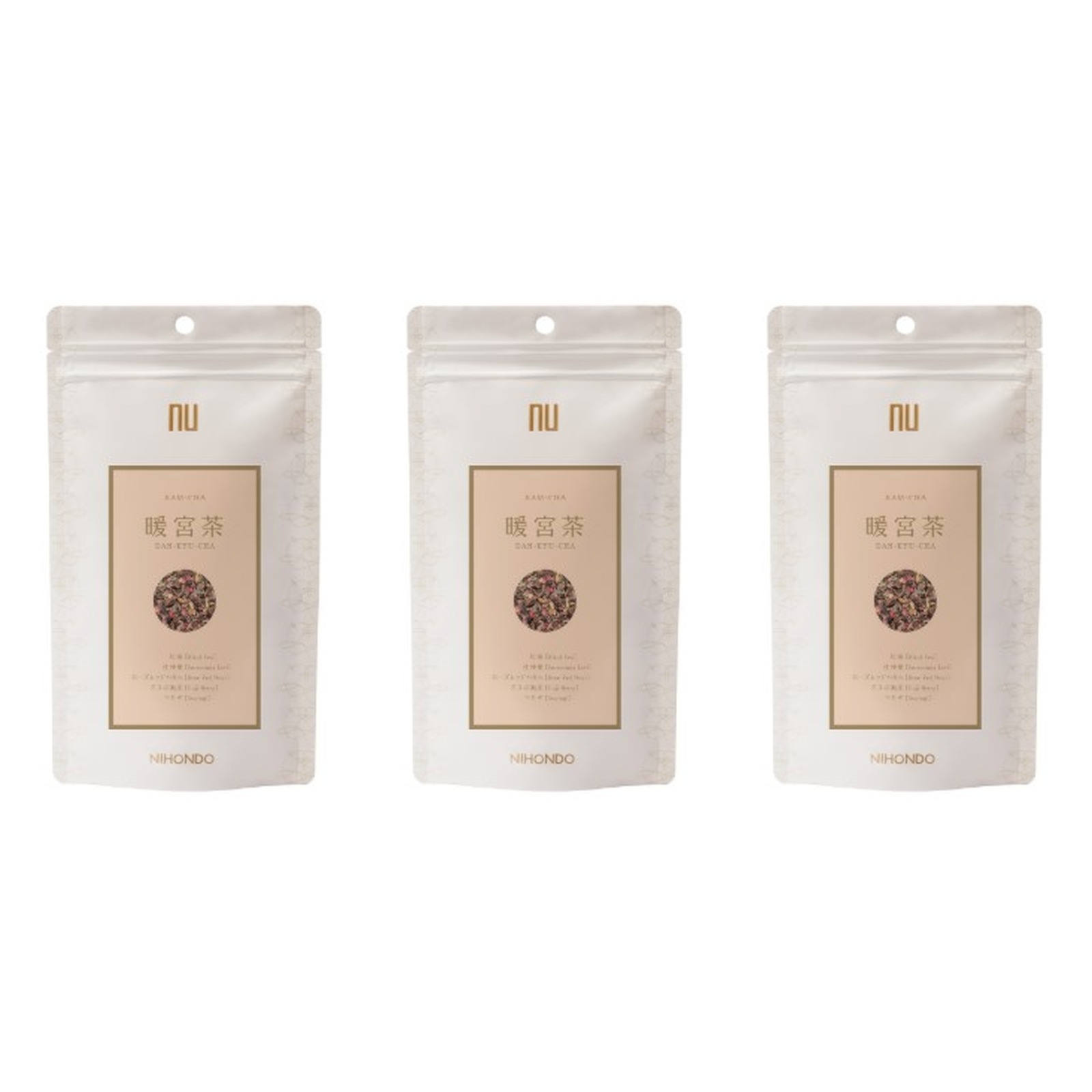 薬日本堂 漢茶 暖宮茶 2g×12包入り×3個 漢方 美容 健康 ブレンド茶 紅茶 ローズ ヨモギ