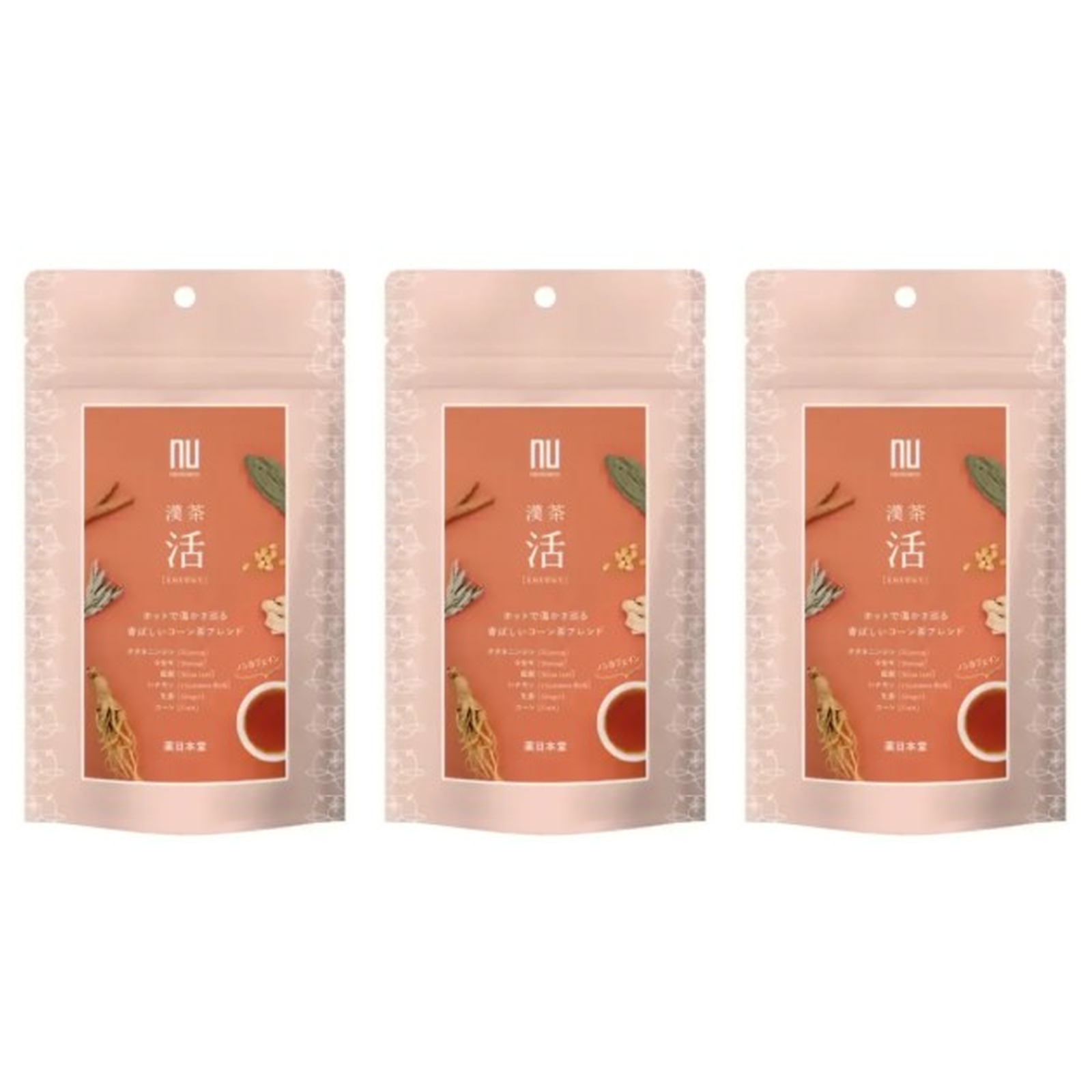 薬日本堂 漢茶 活 2g×6包入り×3個 漢方 美容 健康 ブレンド茶 紅茶 ヨモギ シナモン 生姜