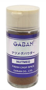 GABAN ナツメグ (パウダー)瓶 19g×1個 スパイス 料理 お菓子 本格的 ハーブ ナツメグ
