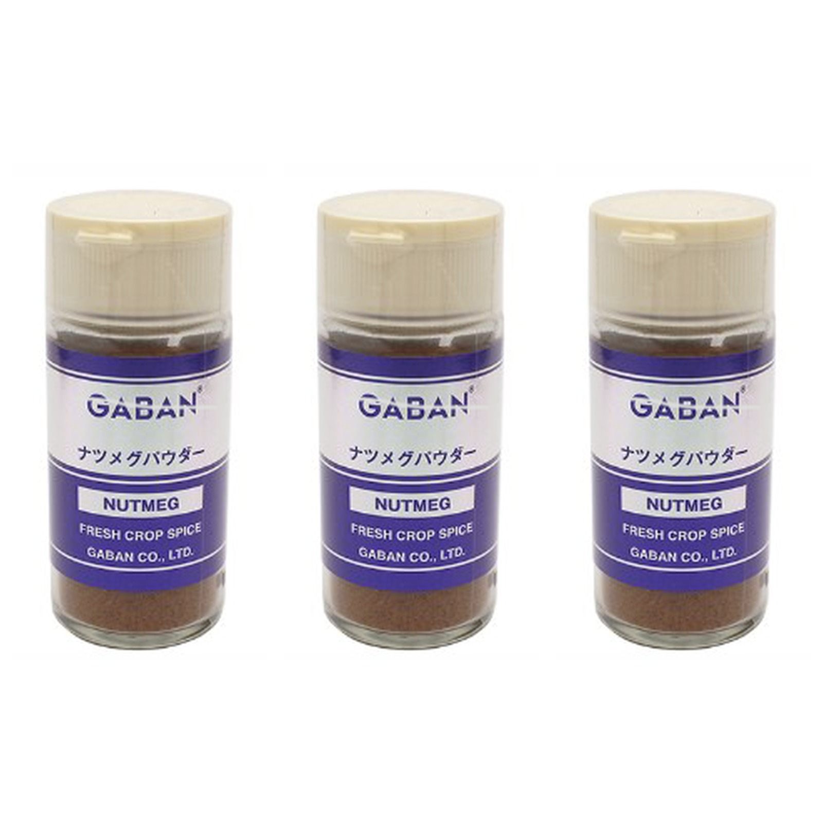 GABAN ナツメグ (パウダー)瓶 19g×3個 スパイス 料理 お菓子 本格的 ハーブ ナツメグ